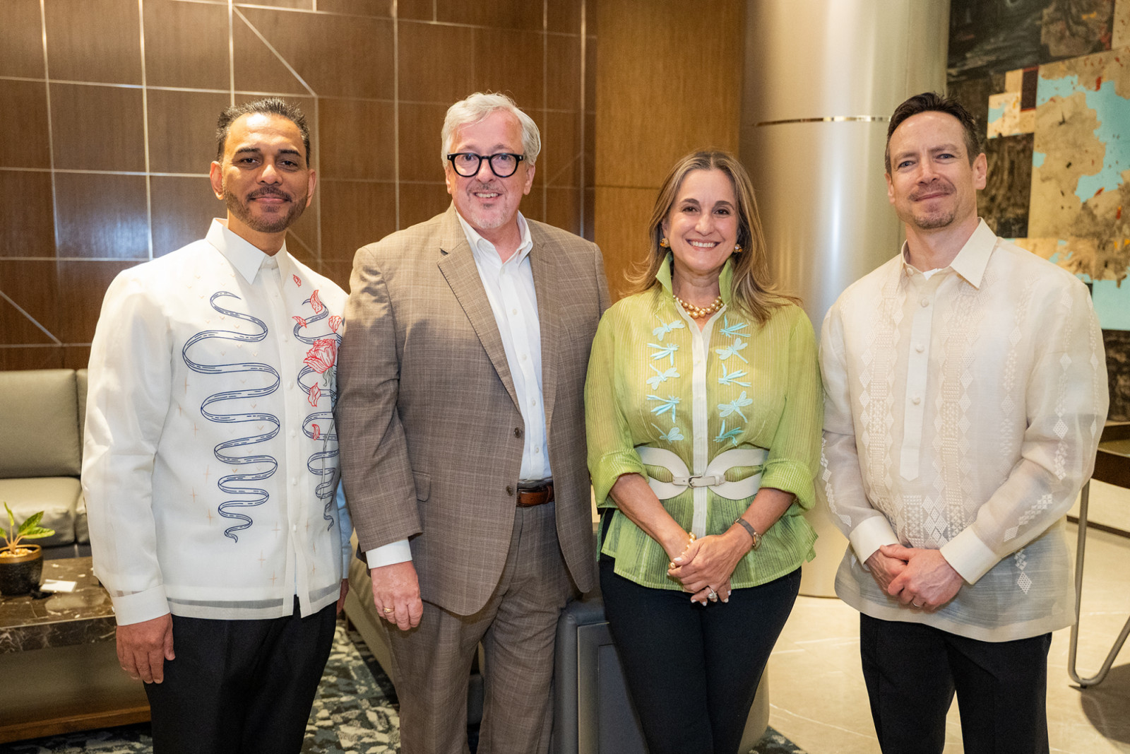 Christopher Mohnani, Barry Hughson, Sofia Zobel Elizalde and Sascha Radetsky at the International Dance Day Fest opening gala at Circuit Makati