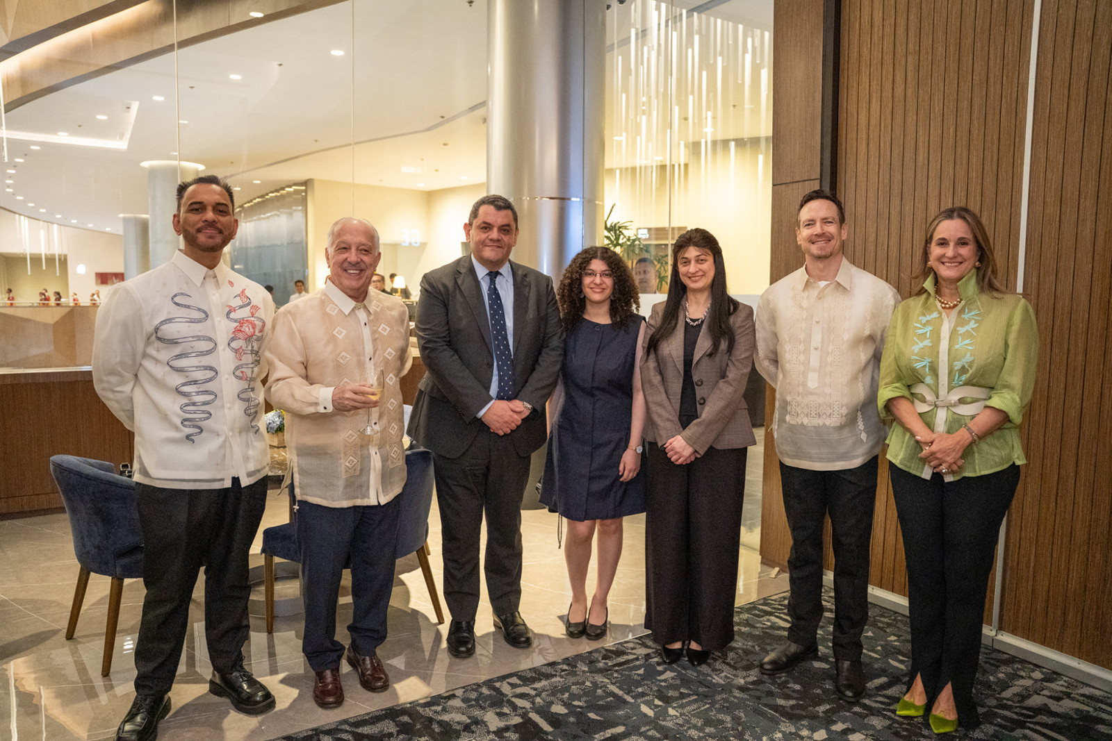 Guests at the International Dance Day Fest opening gala included Christopher Mohnani, His Excellency Gilberto Fonseca Guimarães de Moura, His Excellency Nader Nabil Zaki with daughter Nadine Morcos and wife Mme Nancy Ramzy, alongside Sascha Radetsky and Sofia Zobel Elizalde