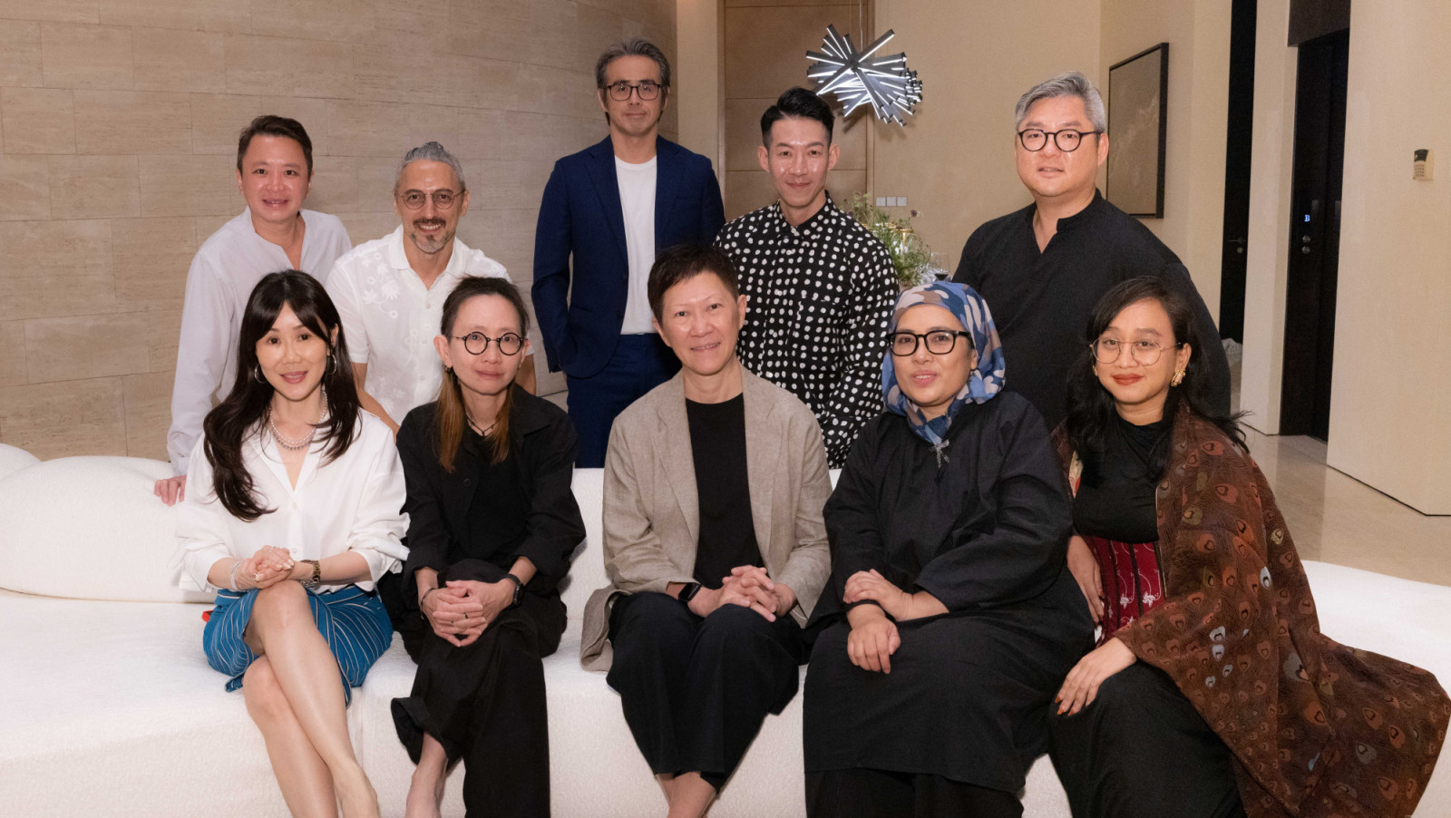 Guests of the Tatler Homes Design Awards 2026 jury appreciation dinner, clockwise from top left: Brian Ng. Paolo De Simone, Dylan Tay, Eugene Chin, Tung Ching Yew, Asih Jenie, Amilia Gani, Sabrina Long, Kelley Cheng and Jennifer Ng