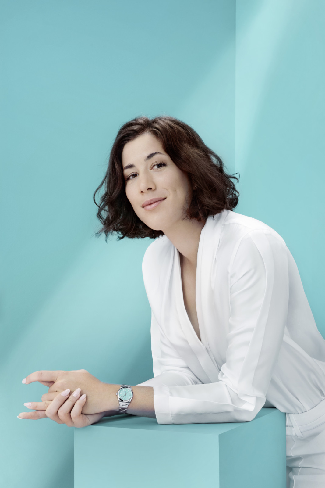 Garbiñe Muguruza, Rolex Testimonee. She is wearing the Oyster Perpetual 31 mm (M277200-0007)
