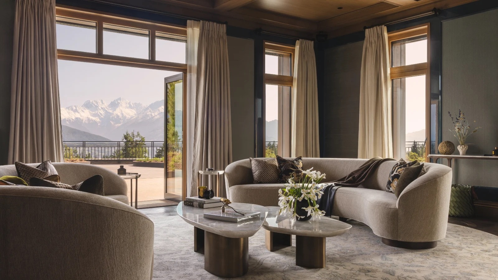 Home tour: a multigenerational chalet in the Swiss Alps with a wellness suite and multifloor playground