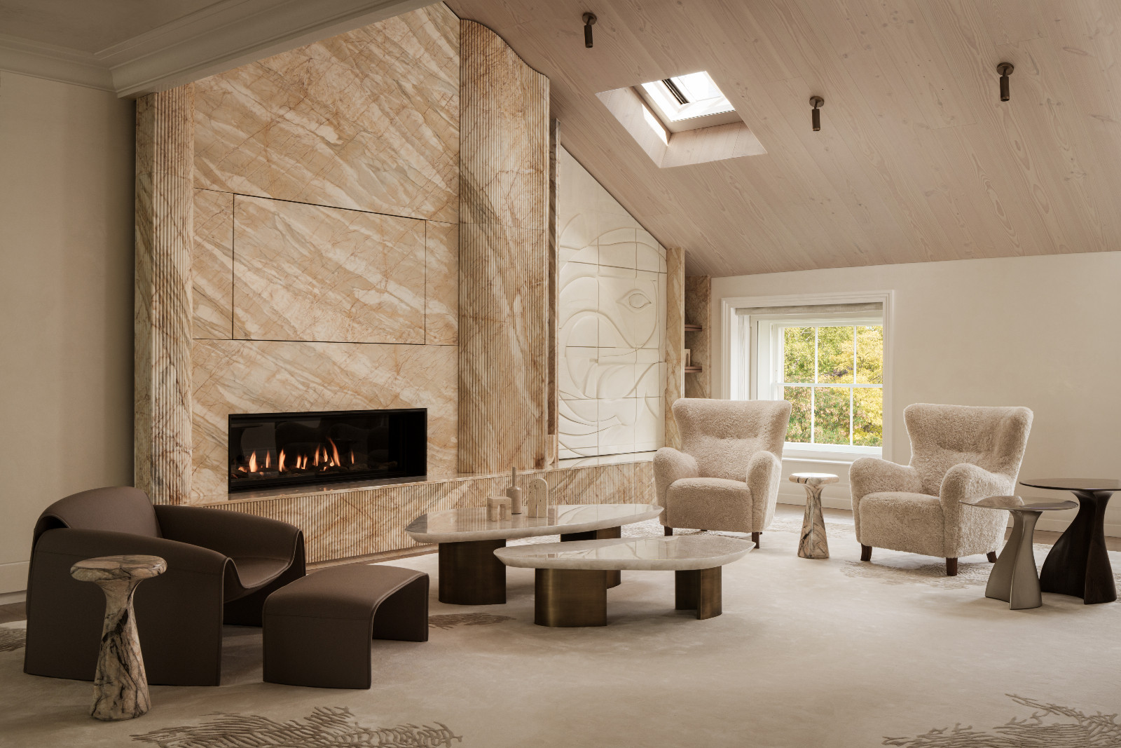 The living room in a London family apartment by Bergman Design House