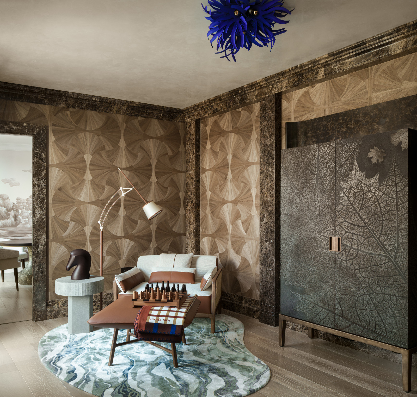 The lounge in a London family apartment by Bergman Design House