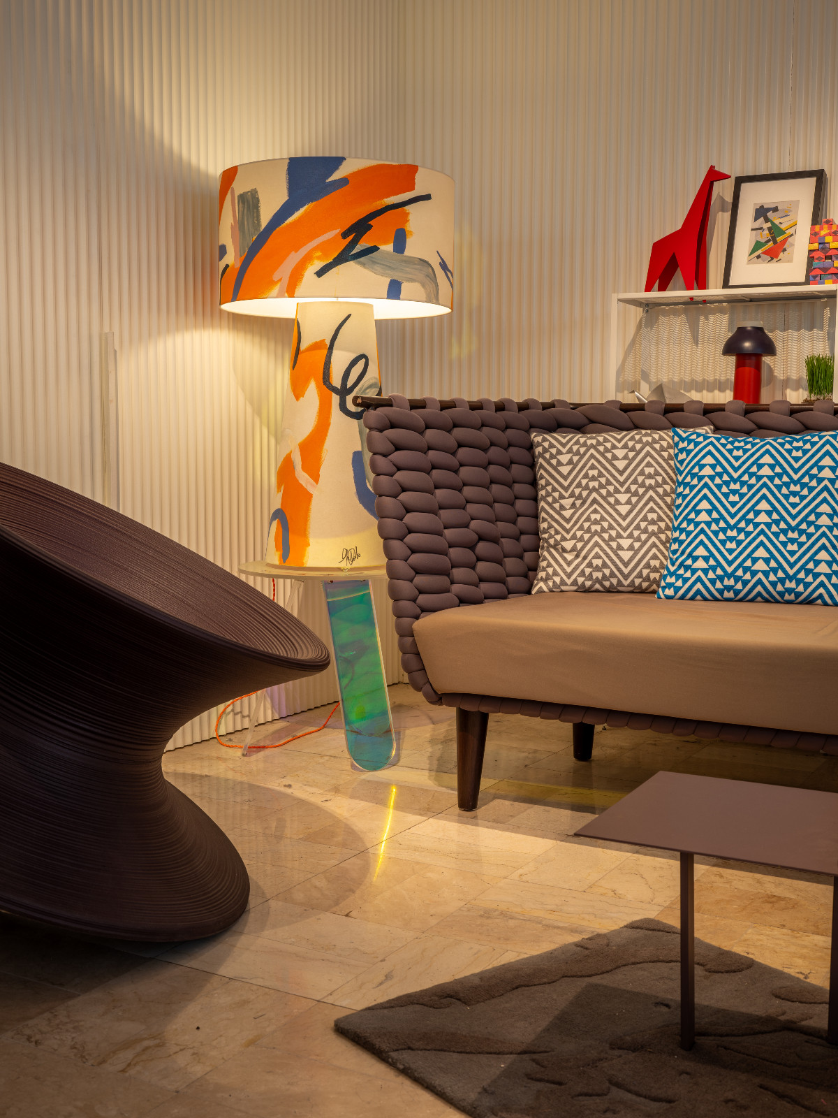 A glimpse of the playful interiors of the Babble Station at the Barchan + Architecture office in Manila, Philippines