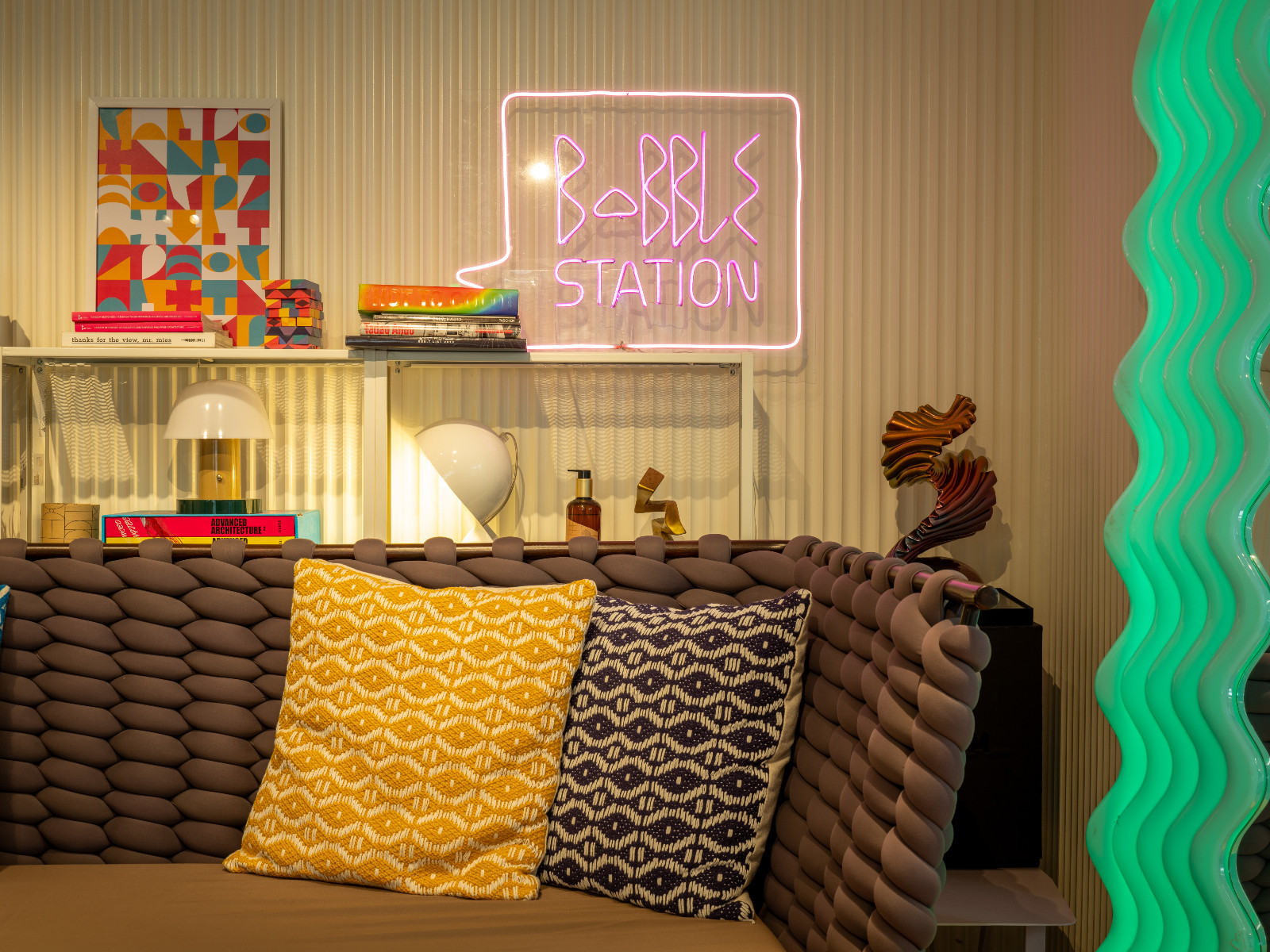 A glimpse of the playful interiors of the Babble Station at the Barchan + Architecture office in Manila, Philippines