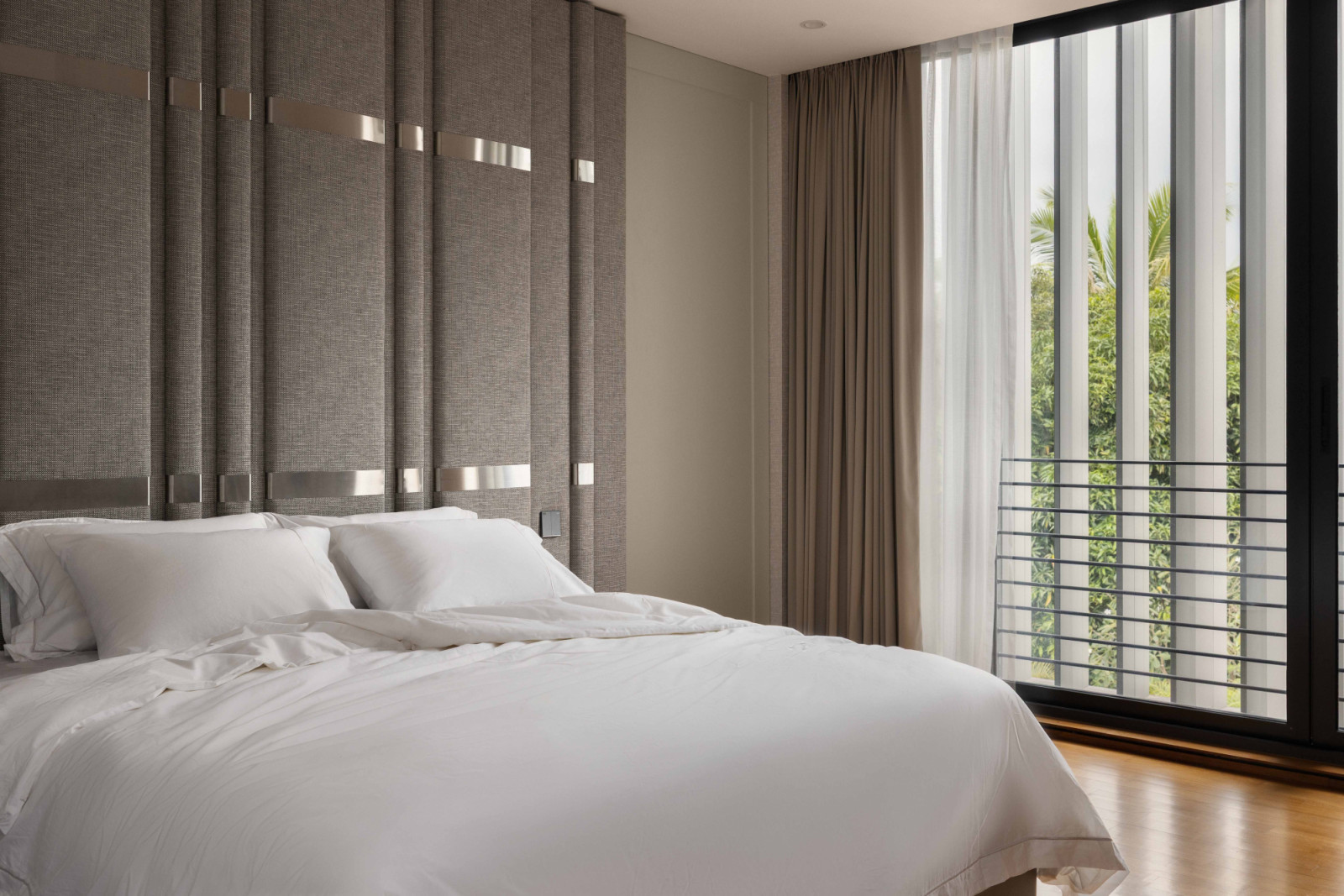 Bedrooms are noticeably restrained to promote relaxation