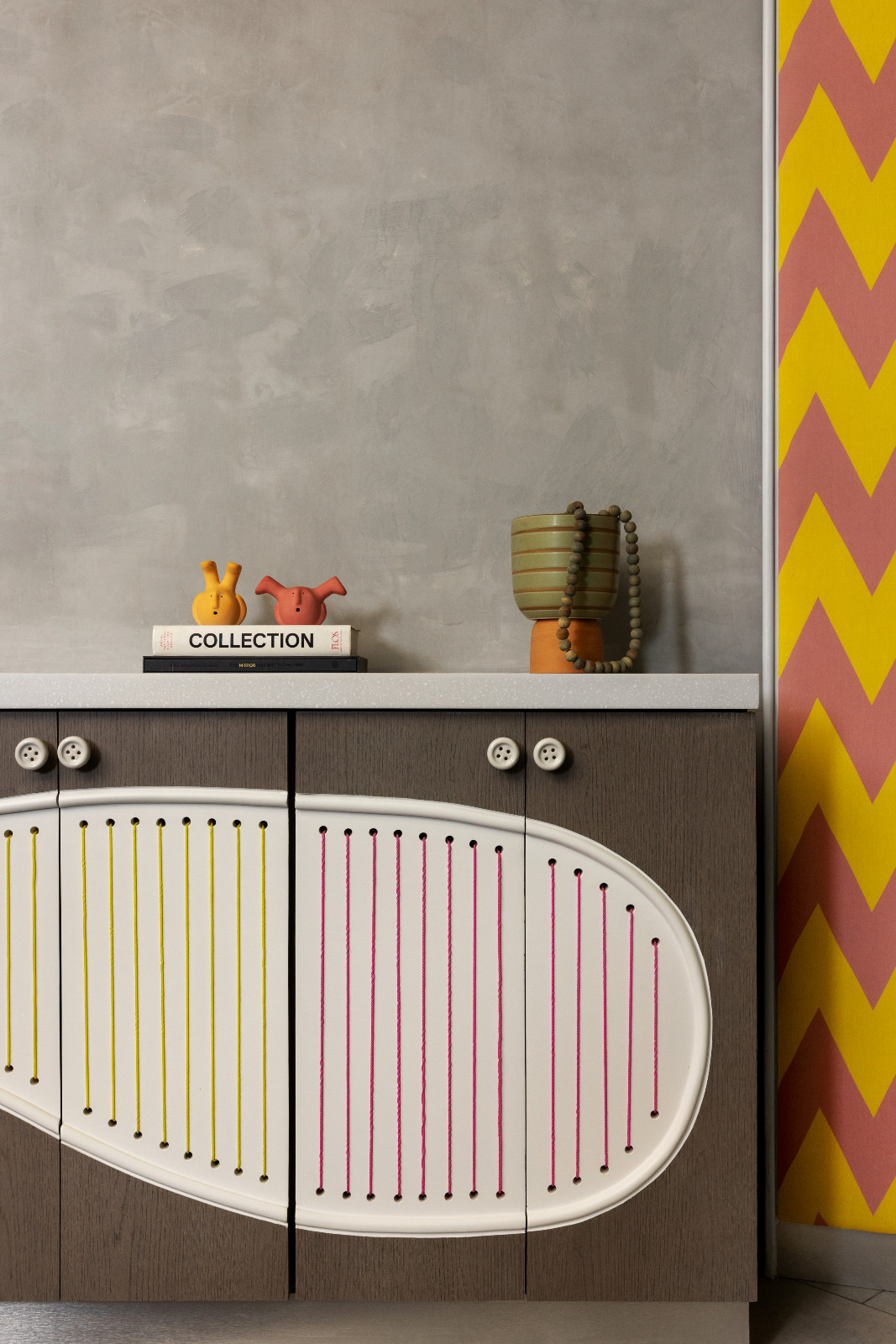 The playful colour scheme of Doreme workshop and showroom in Calcutta, India, created by Spaces and Design