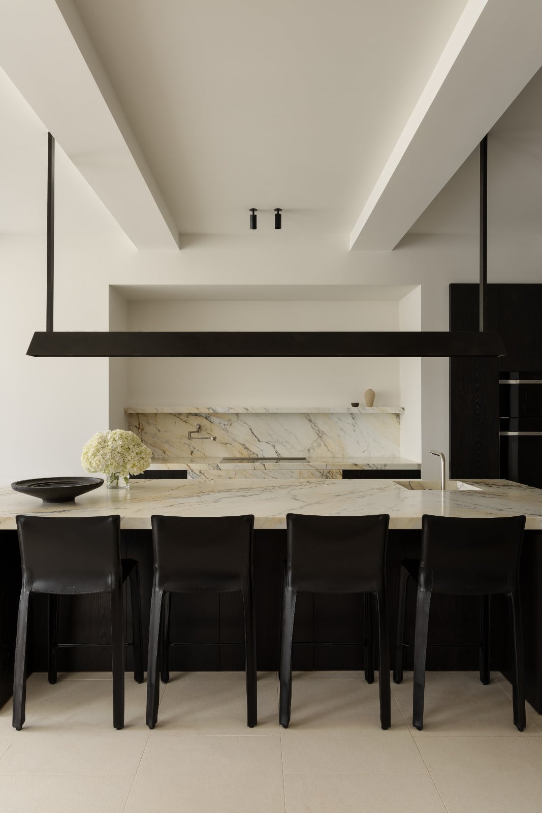 The kitchen of architect Paul Conrad's home in the suburbs of Melbourne, Australia