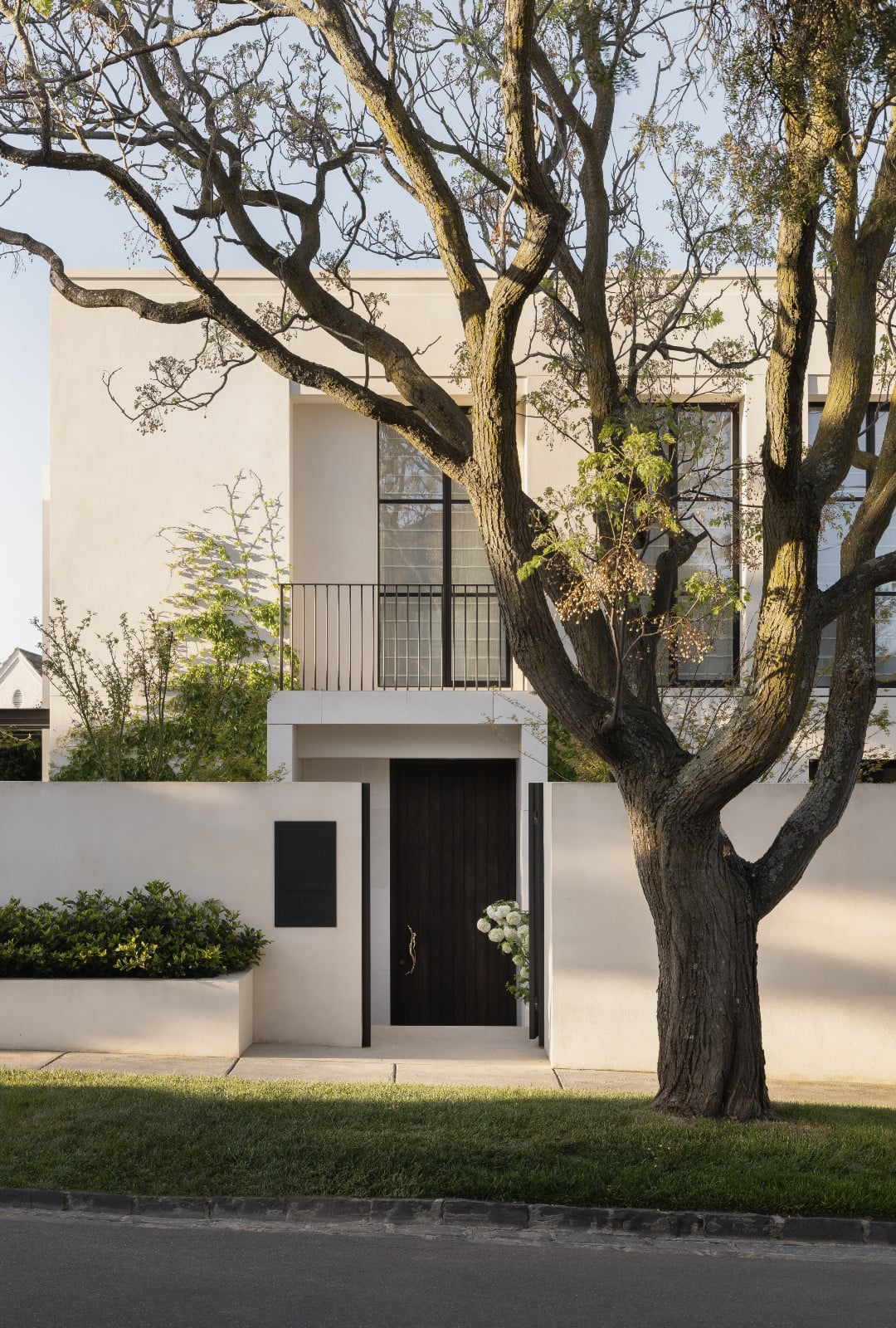 The exterior of architect Paul Conrad's home in the suburbs of Melbourne, Australia