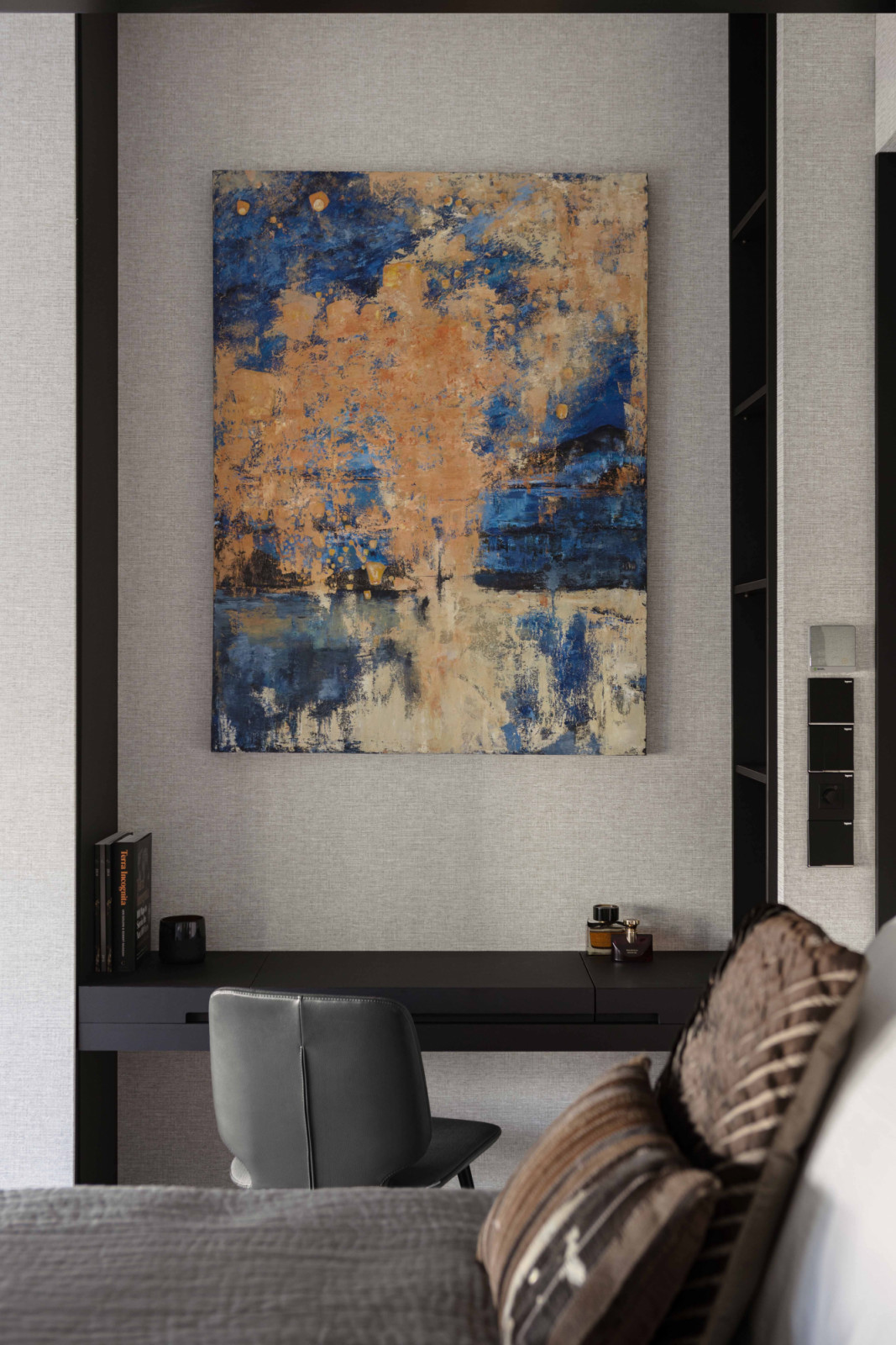 One of the many artworks collected by the homeowners over the years