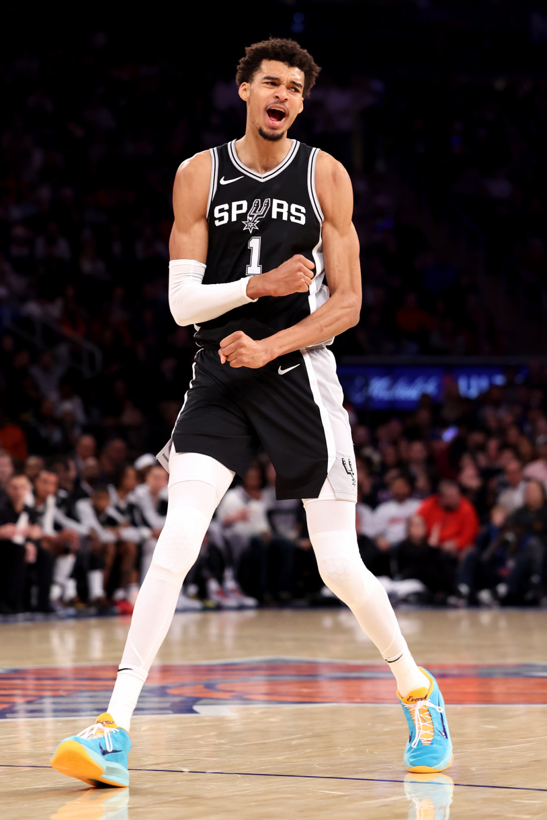 The "Alien" on court. At 7'4" and only in his third year in the league, Wembanyama is already one of the best player in the NBA. (Photo by Luke Hales/Getty Images)