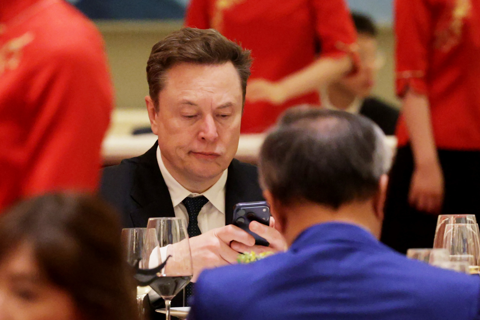 Tesla CEO Elon Musk–who sued OpenAI in 2024–attends a state banquet hosted by Chinese President Xi Jinping in Beijing, China. (Photo: Getty Images)