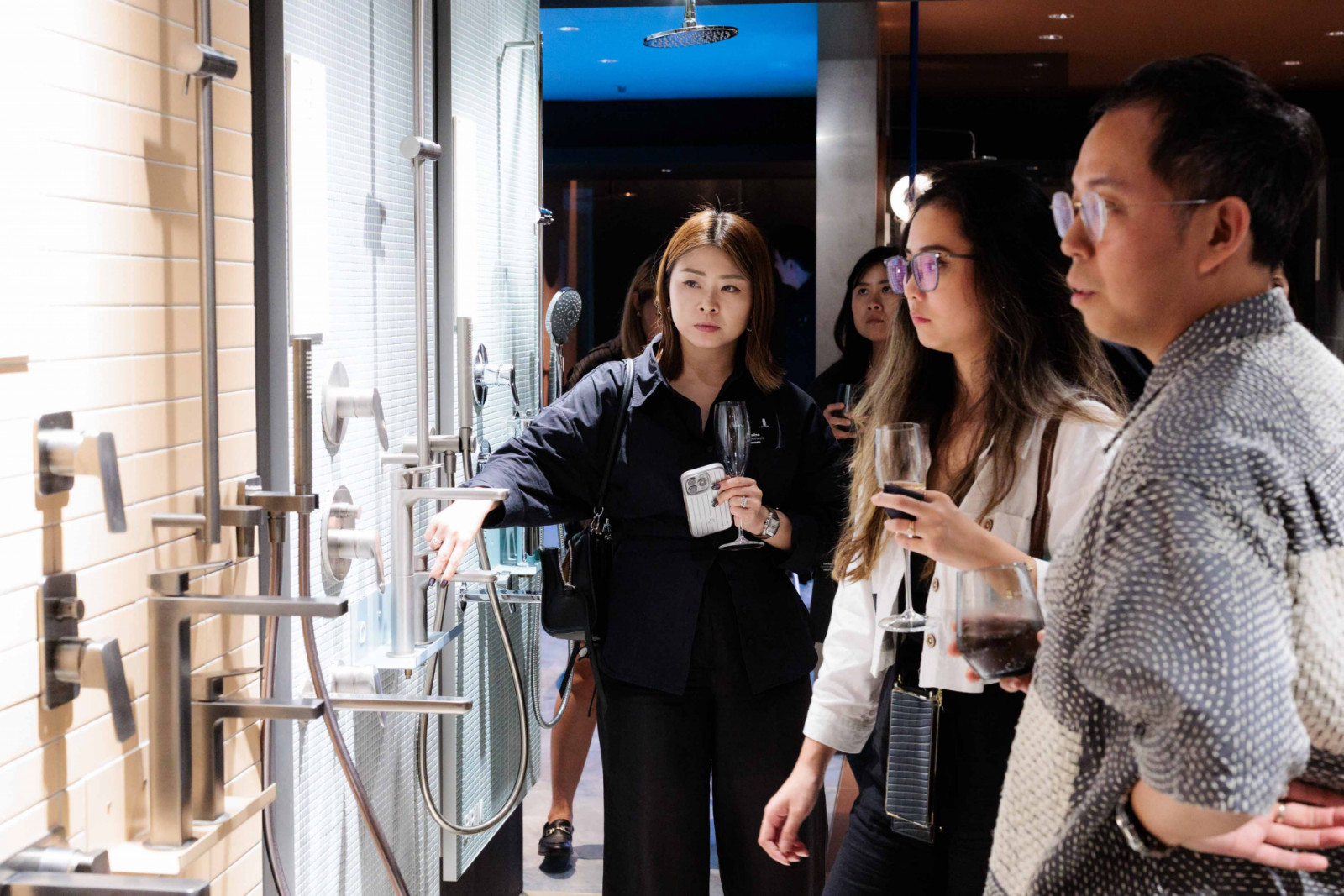 Guests exploring the Hafary Bathroom section