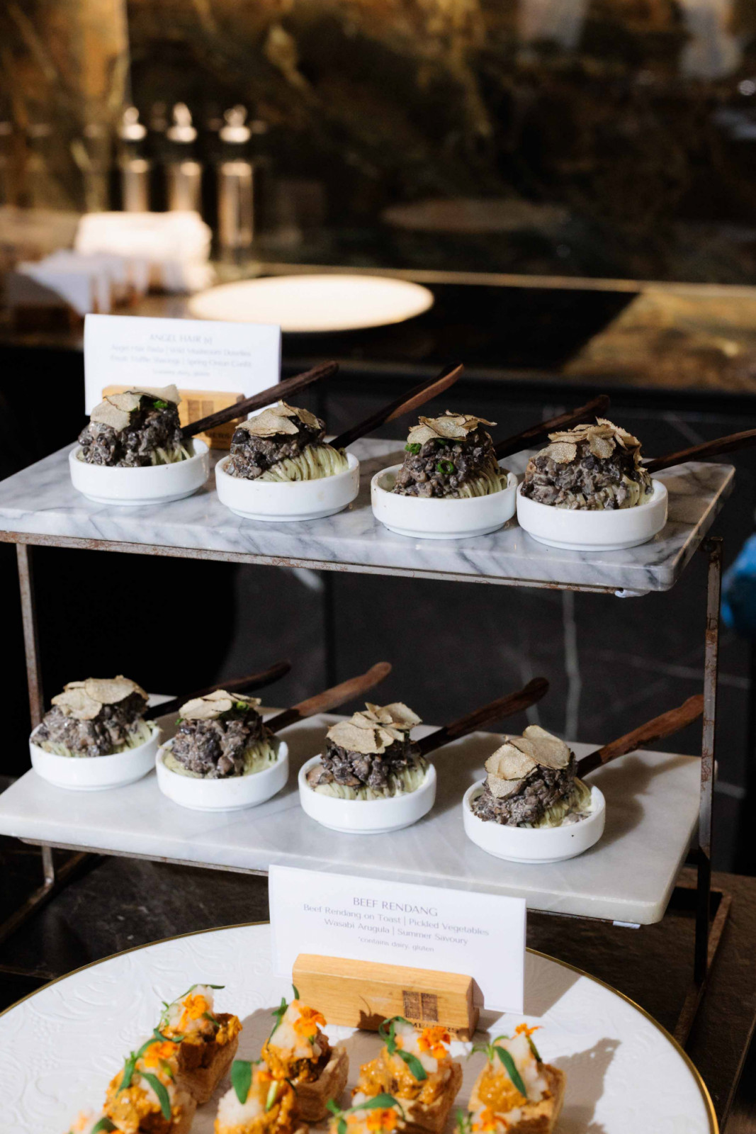 Truffle angel hair pasta