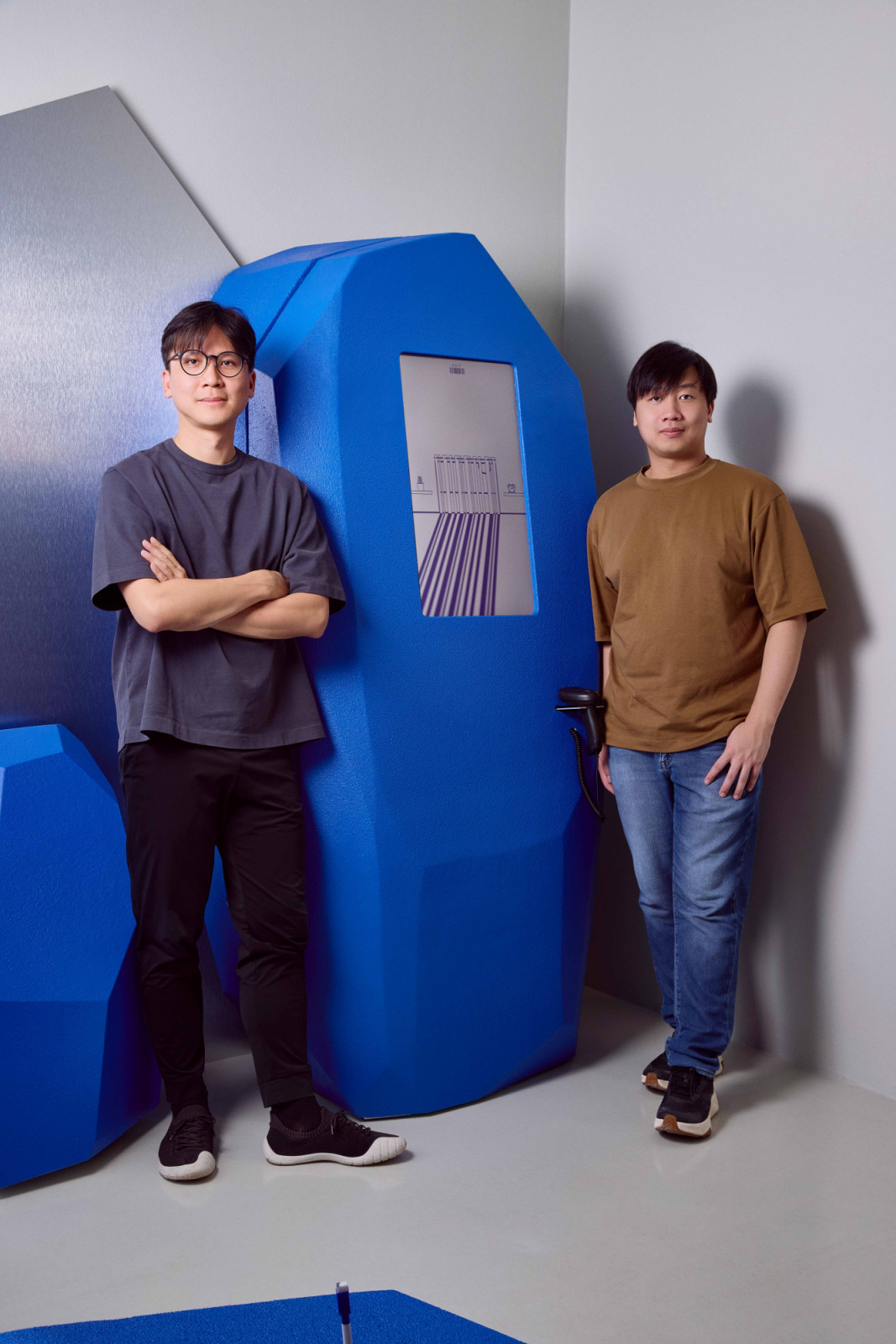 Yong Zhen Zhou and Clement Zheng of Interactive Materials Lab with Scan to Play
