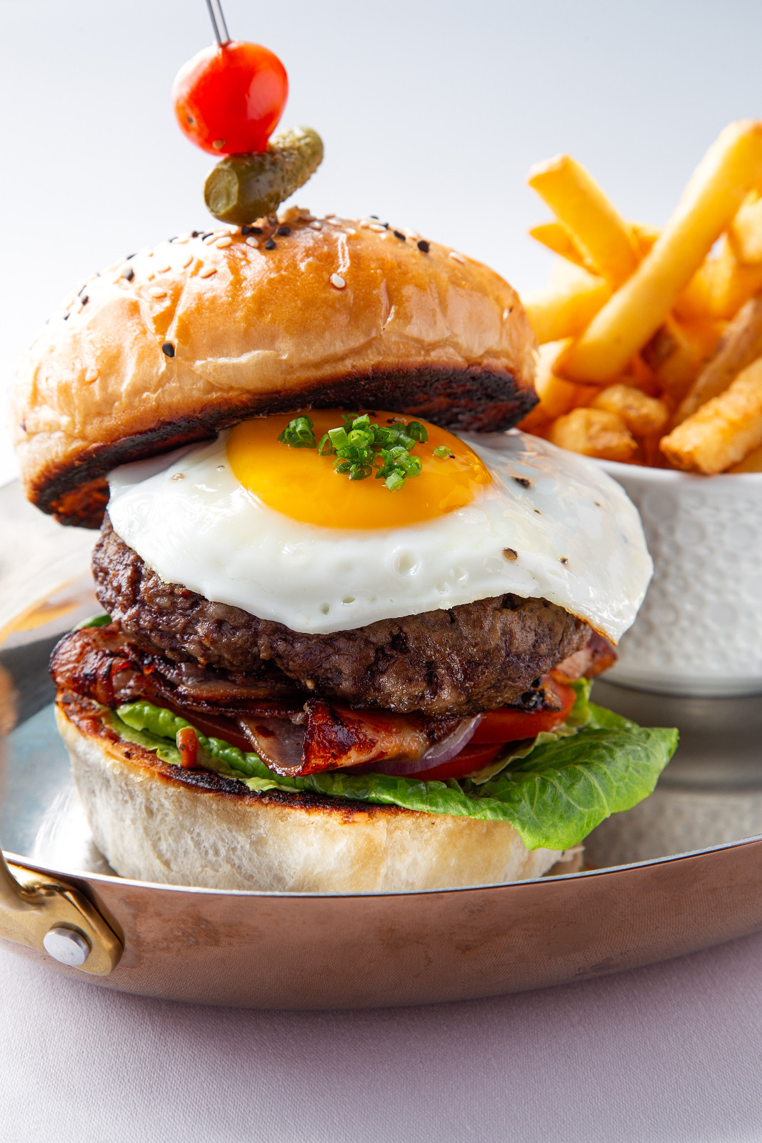 A decadent beef burger by chef Wade Watson at Brontë