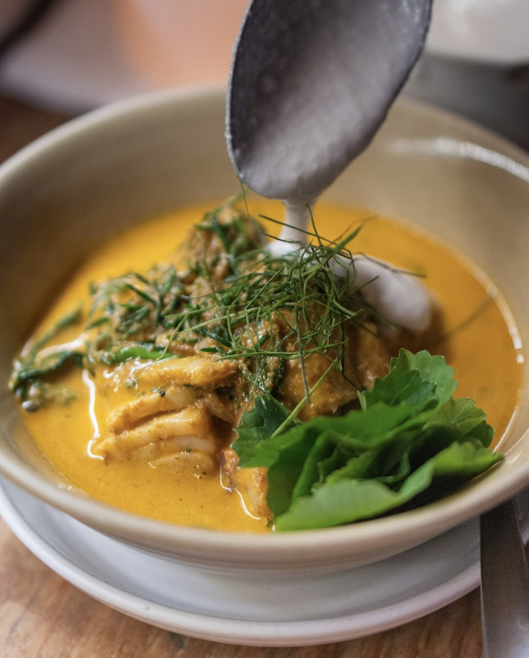 A Southern-style curry with smoked kingfish. Image courtesy of Charmgang Curry Shop.