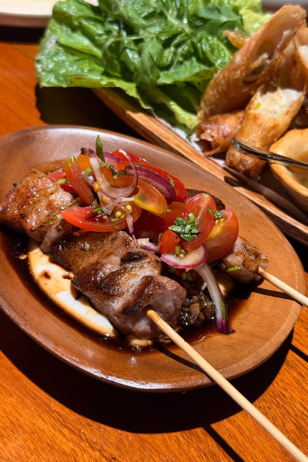 Toka't baboy with whipped tofu and ensaladang kamatis