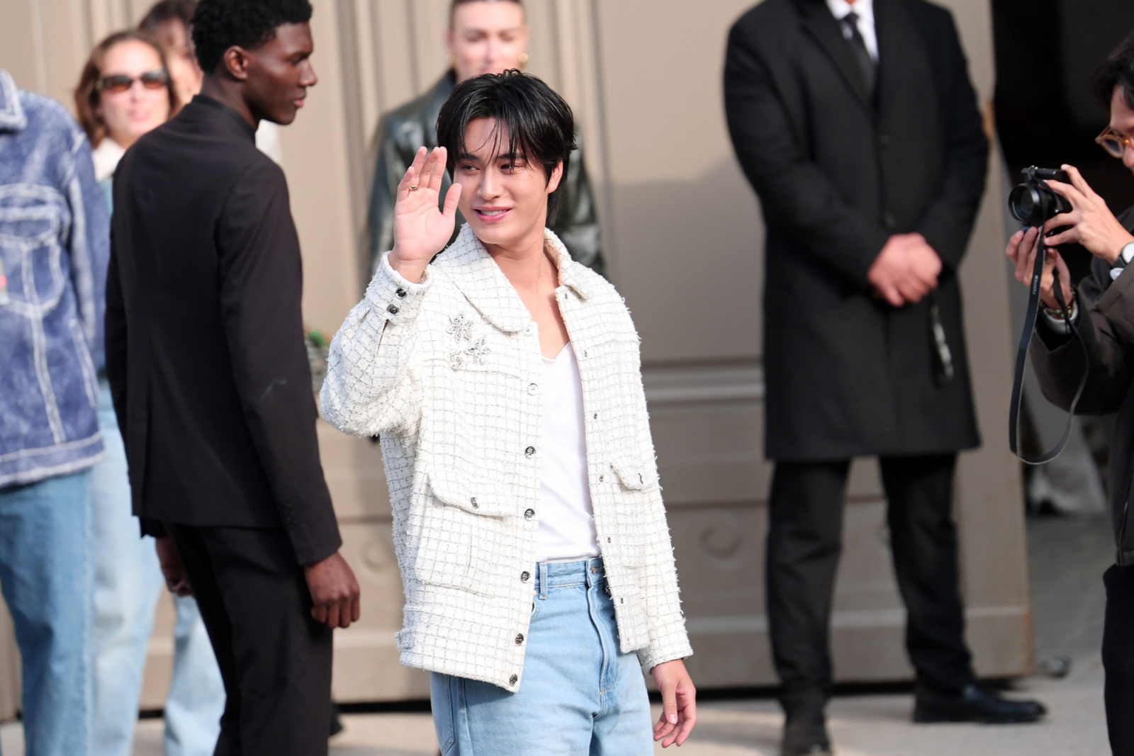 PARIS, FRANCE - MARCH 11: Norawit Titicharoenrak  attends the Chanel Womenswear Fall/Winter 2025-2026 show as part of Paris Fashion Week  at Grand Palais on March 11, 2025 in Paris, France. (Photo by Jacopo Raule/Getty Images)