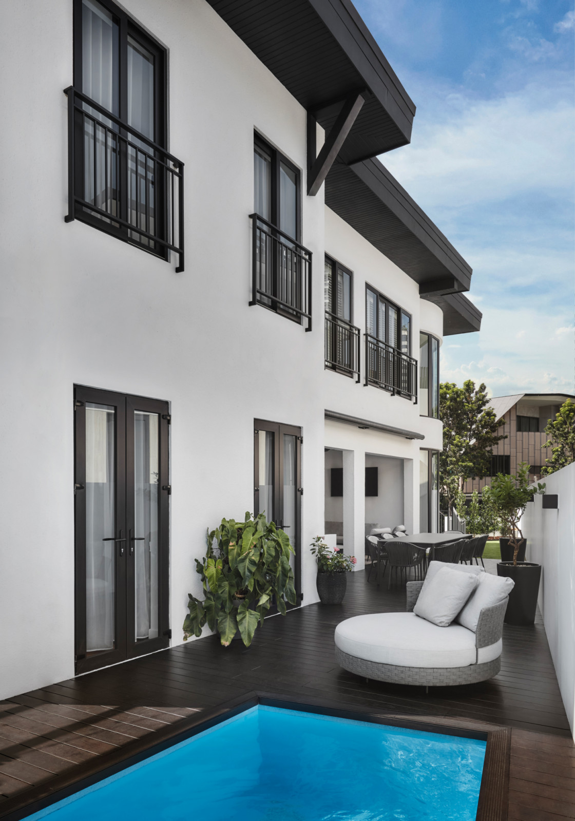 The poolside area is perfect for relaxed, Aussie-style afternoons at home