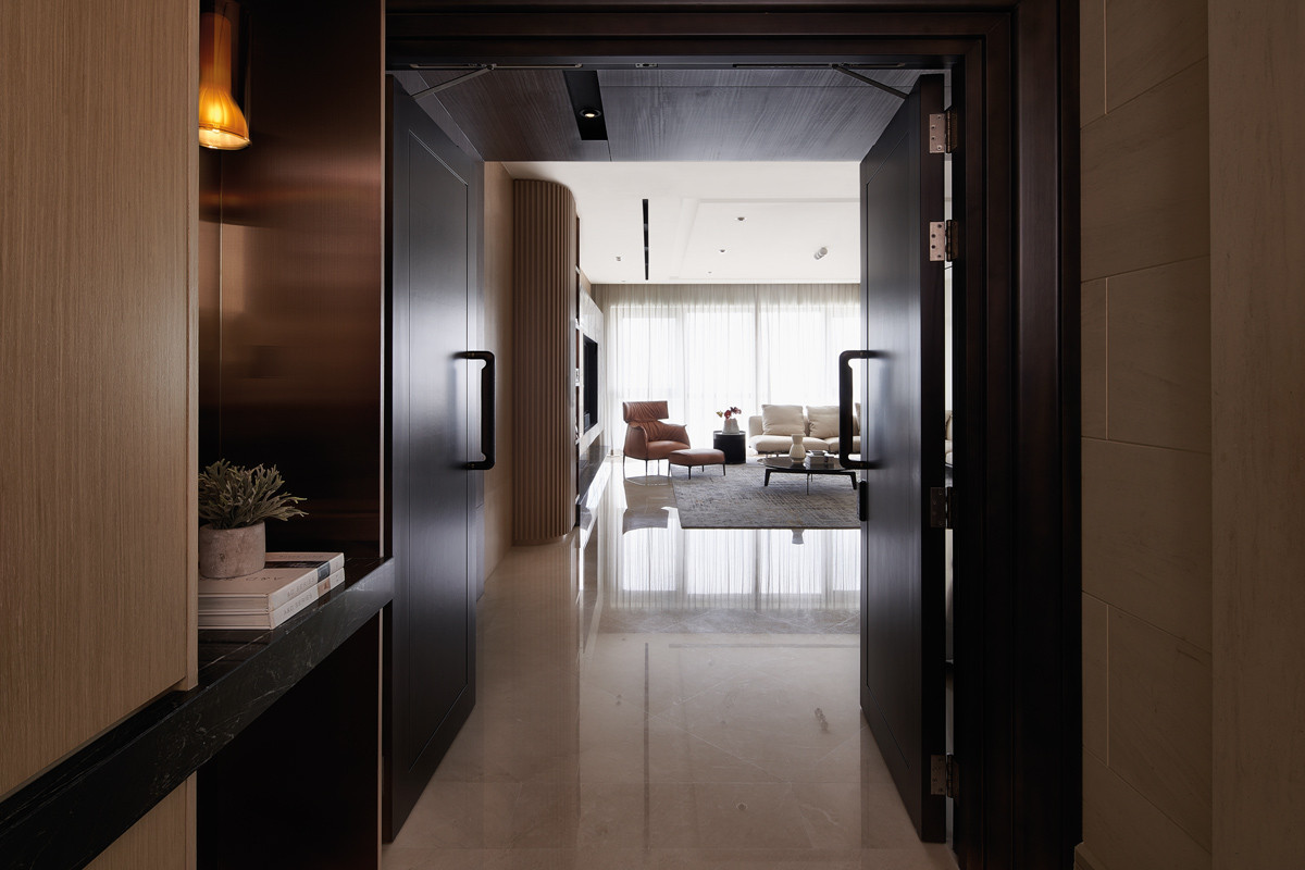 A view of the living area from the entrance