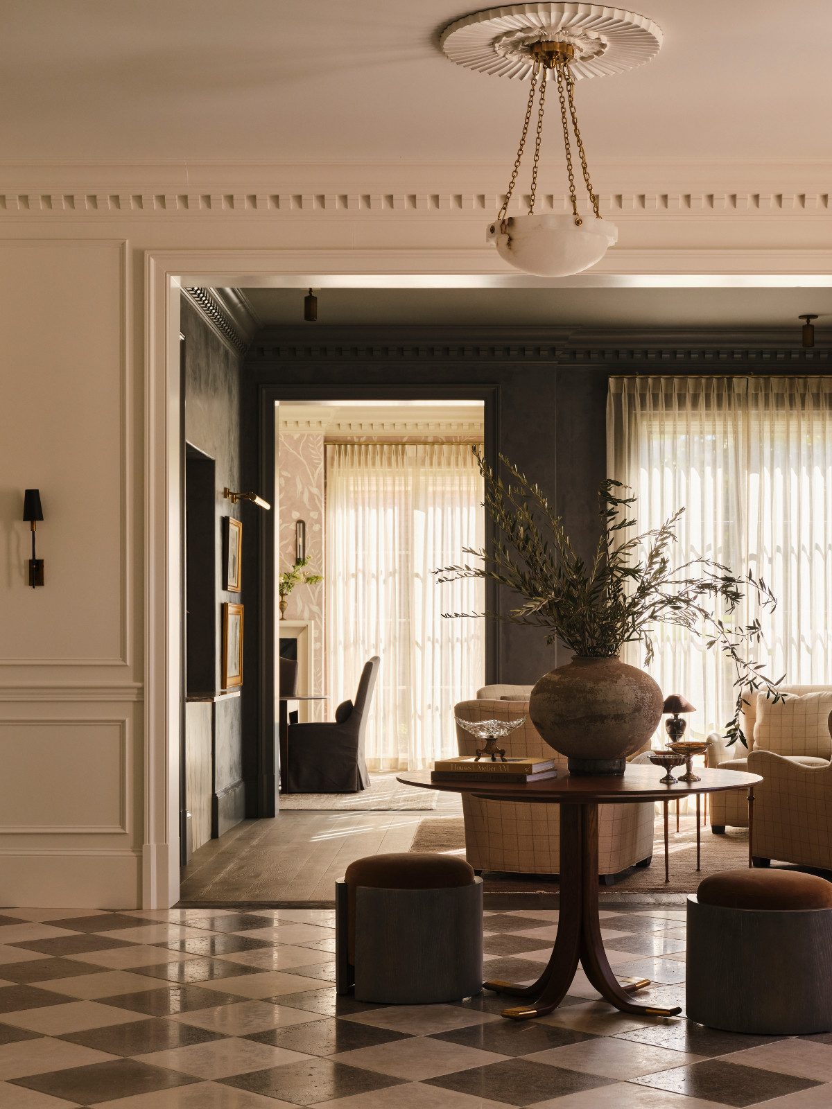 The entryway of a Mississippi home by Claire Thompson Design