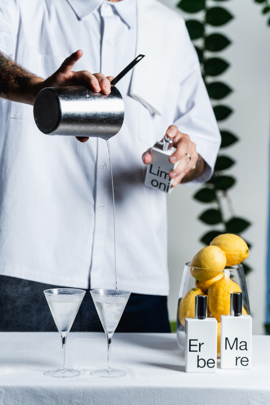 The tableside martini service at Da Maria