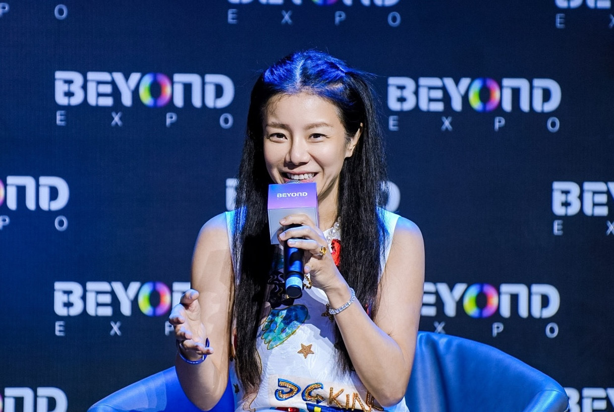 Esther Wong, founder and CEO at 3C AGI Partners, speaking at Beyond Expo 2026. Launched in 2023, 3C AGI Partners has made early VC bets in AI. (Photo: Beyond Expo)