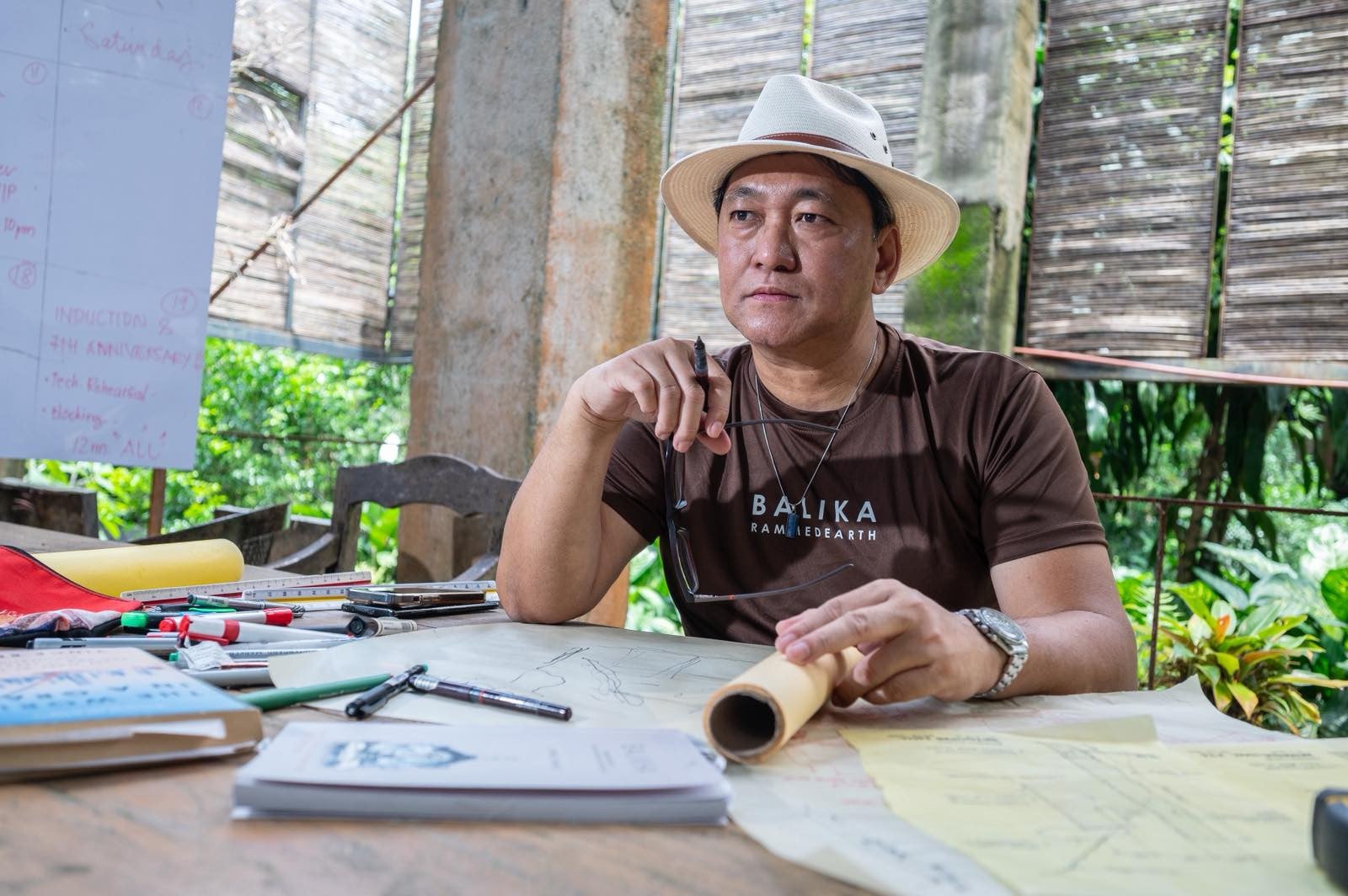 Architect Ronnie Yumang of Maka Earth Academy in the forest
