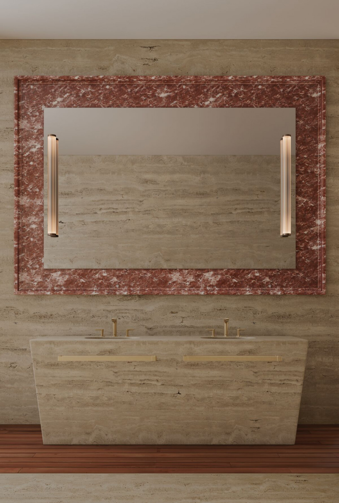 Details of the Italian bathroom vignette by Antonio Citterio with the EcoSmartAXOR ShowerSphere