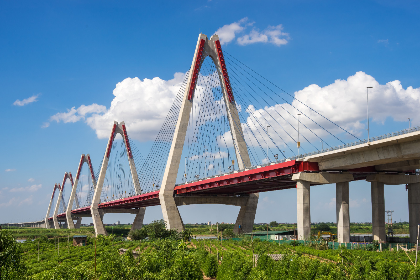 Nhat Tan Bridge, is a cable-stayed bridge crossing the Red River (Asia) in Hanoi, inaugurated on 4 January 2015.