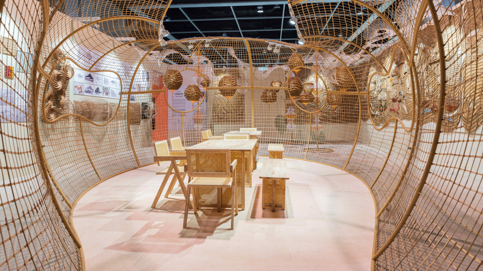 The fluid parametric curves were inspired by the rhythm of tide and breeze, bound solely by knots