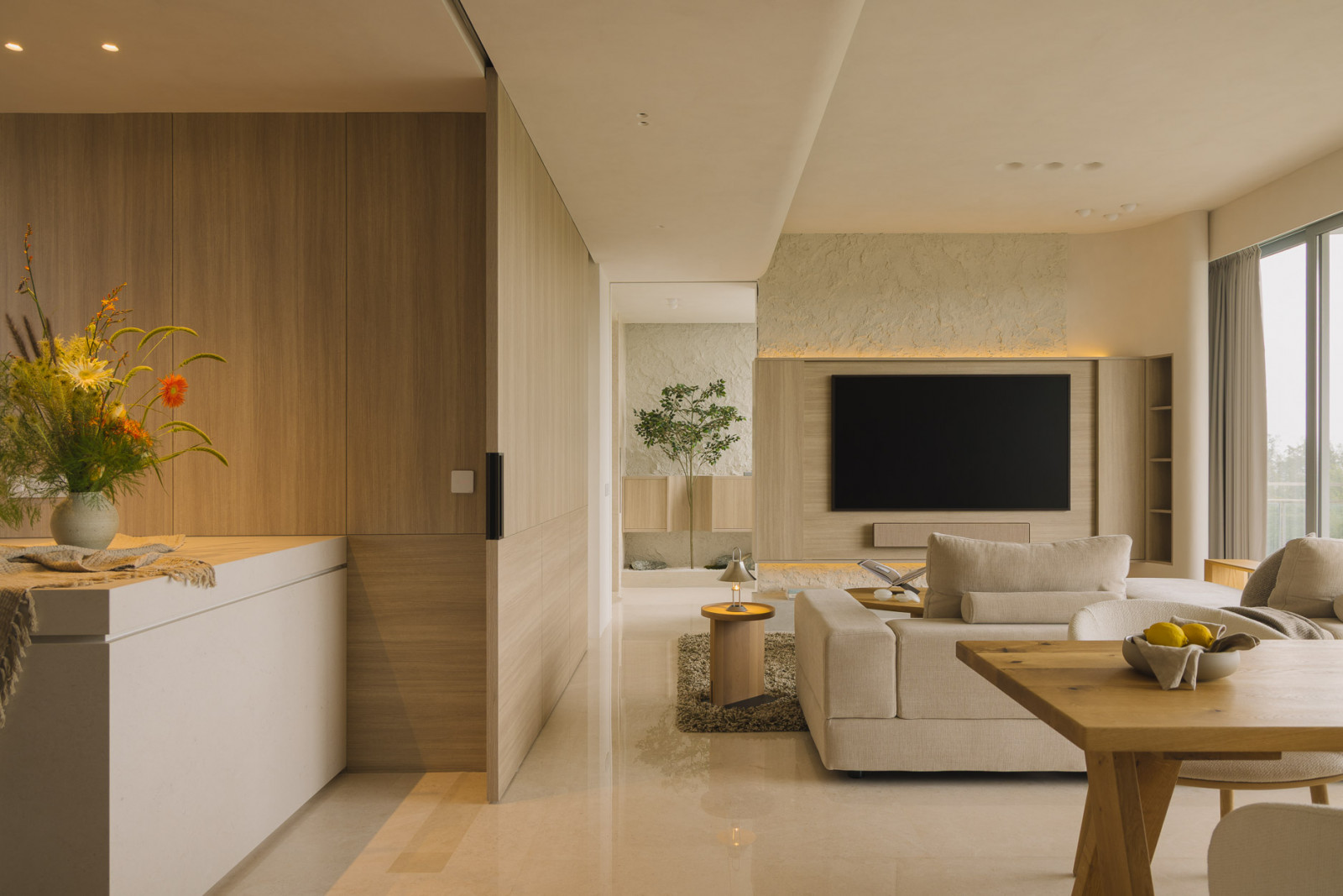 Bud Studio transforms this 2,055 sq ft East Coast apartment into a spa-like sanctuary