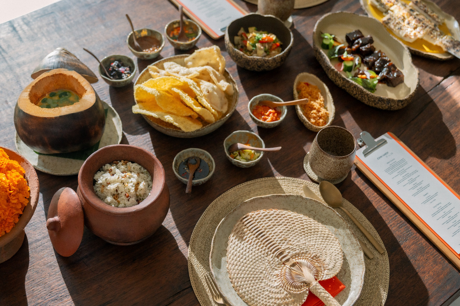 Savour an delicious take on modern Indonesian cuisine at The Long Table by John Hardy, Seminyak