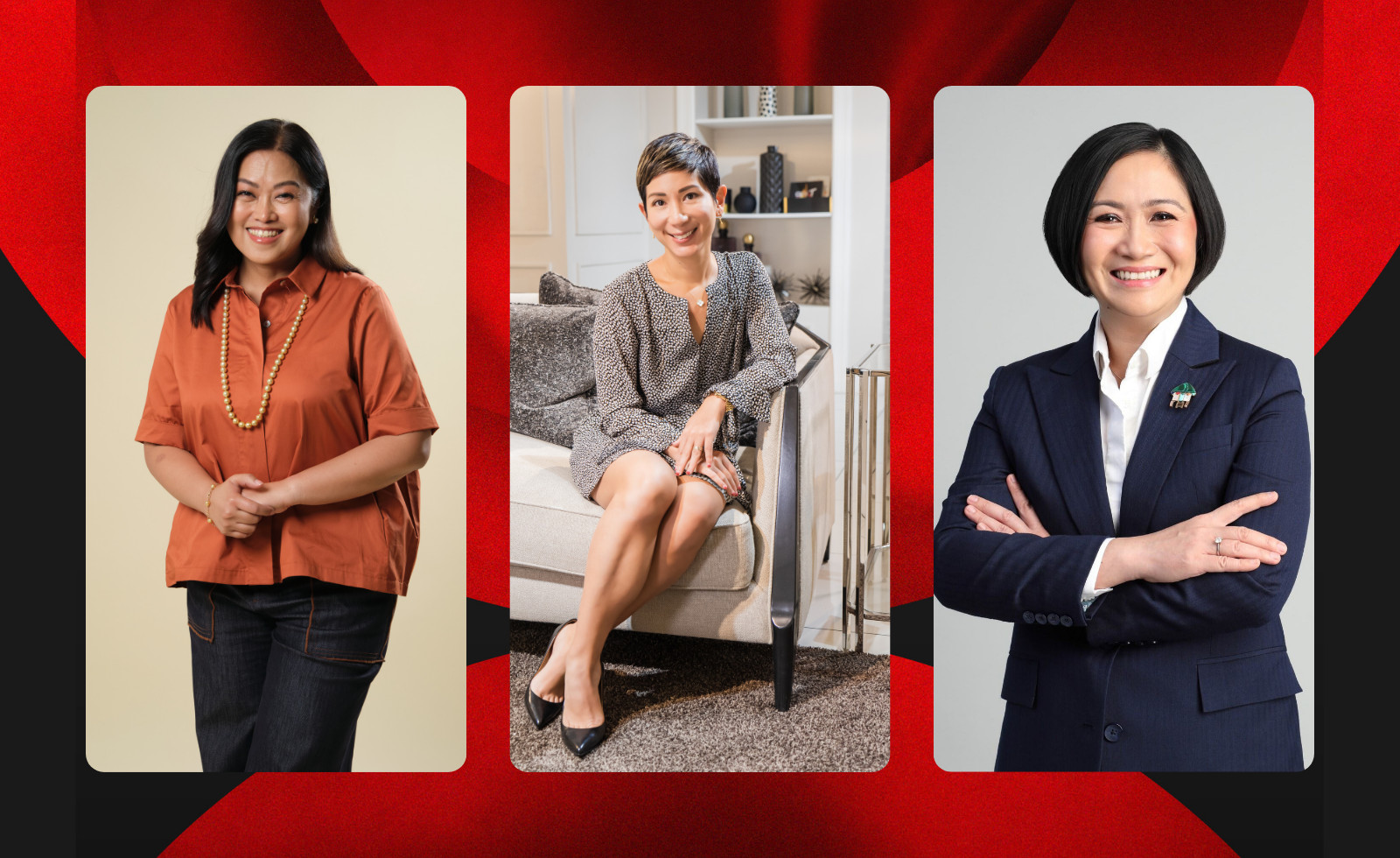 Andrea Pasion-Flores, Audrey Go and Lorelie Quiambao Osial