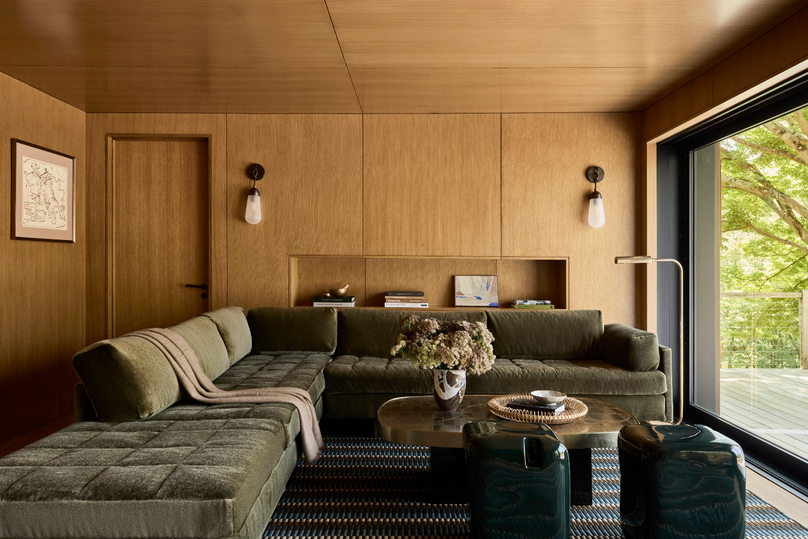 The living room of a family home in Westport, Connecticut designed by The 1818 Collective