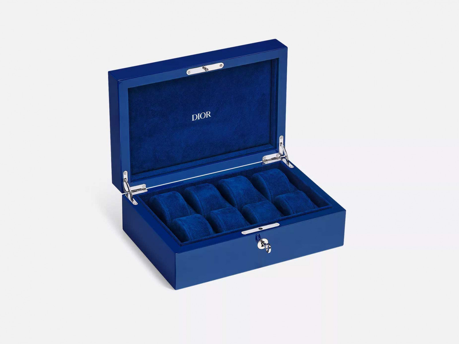Inside, the case opens to reveal plush velvet