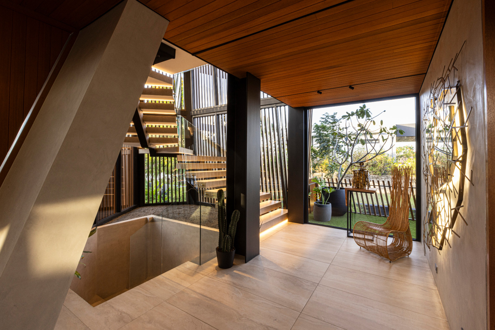 The staircase of the Halcyon House in Alabang, Manila by Barchan + Architecture