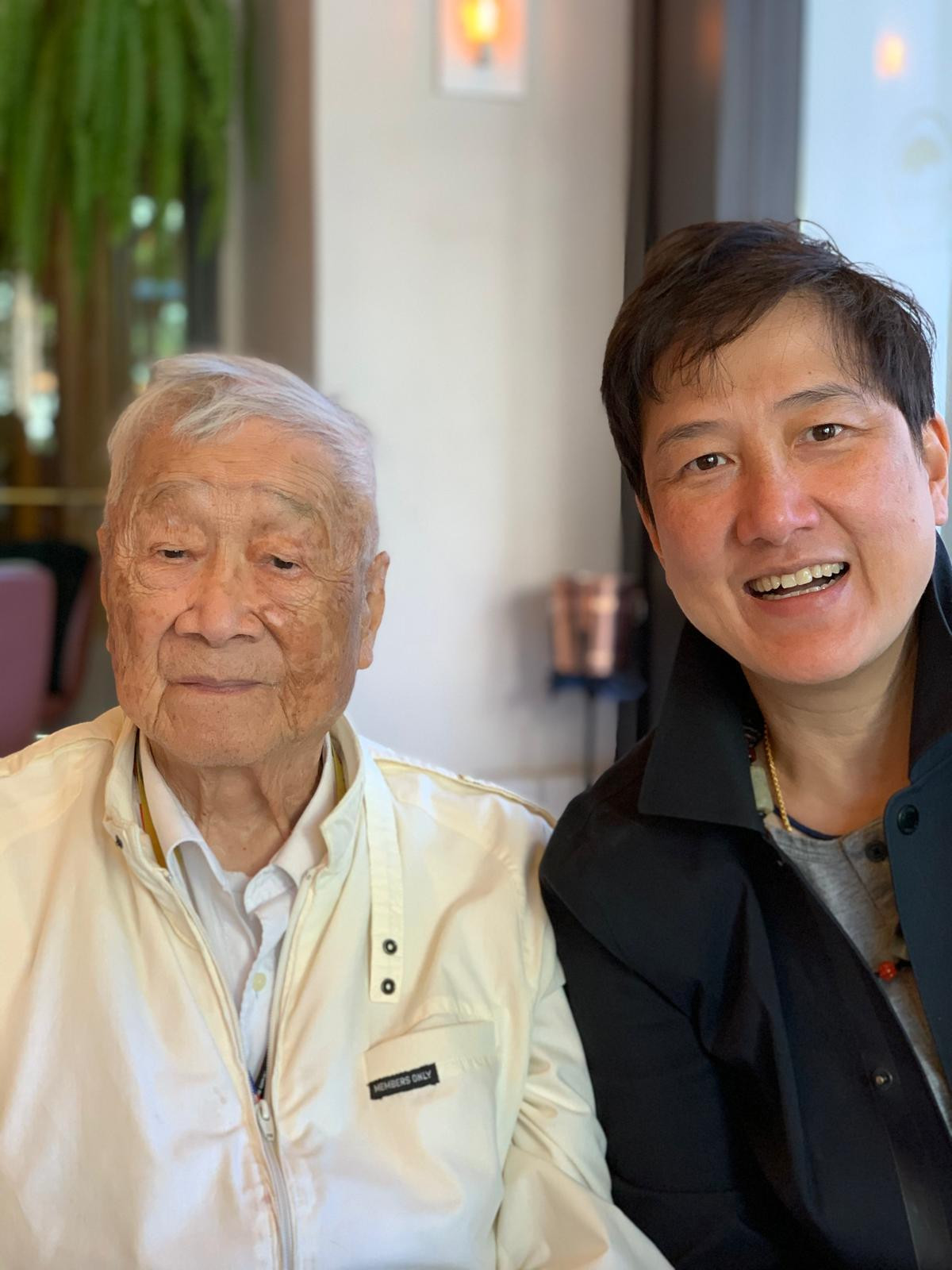 Angelina Kwan with her father