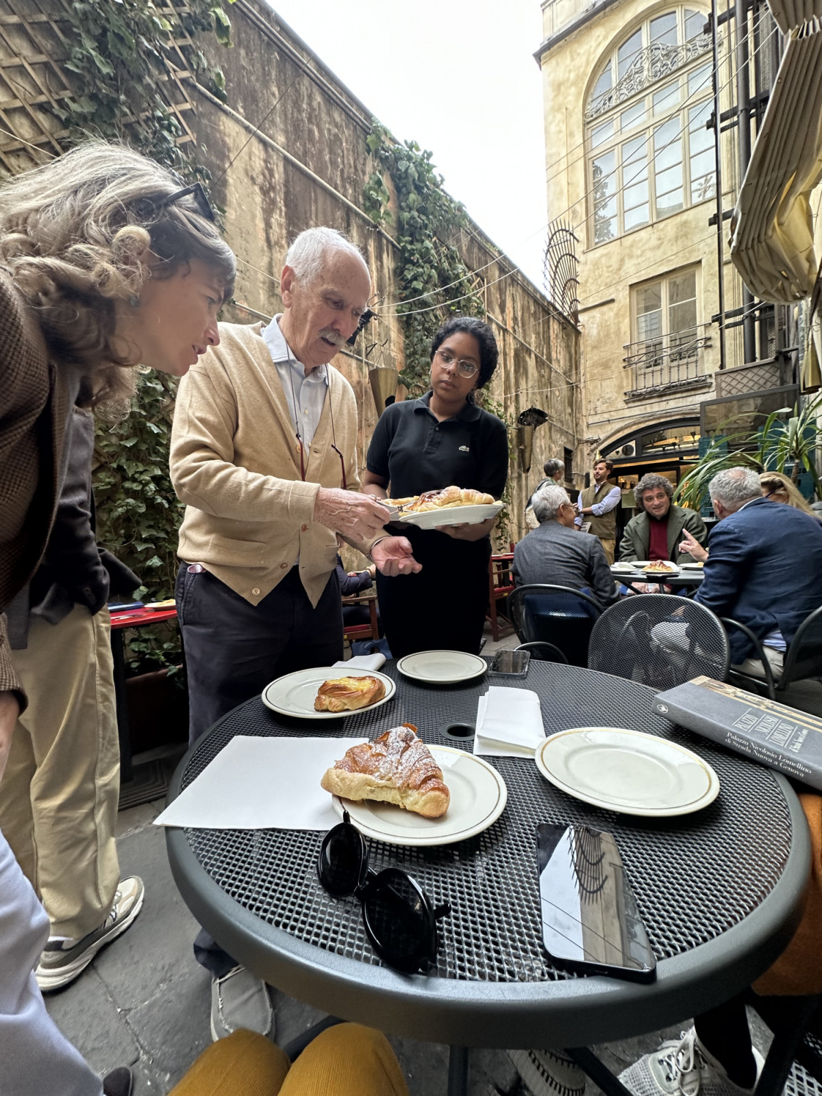 Signore Marcello Cambi, the proprietor of Cambi Cafe and Cambi Auctions in Genoa, Italy