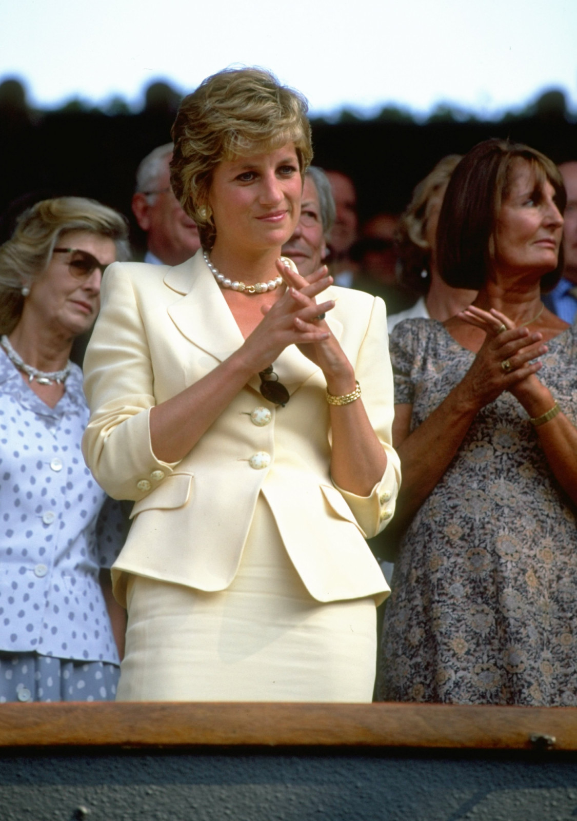9 Jul 1995: Portrait of Diana, Princess of Wales during the Lawn Tennis Championships at Wimbledon in London. \ Mandatory Credit: Clive Brunskill/Allsport