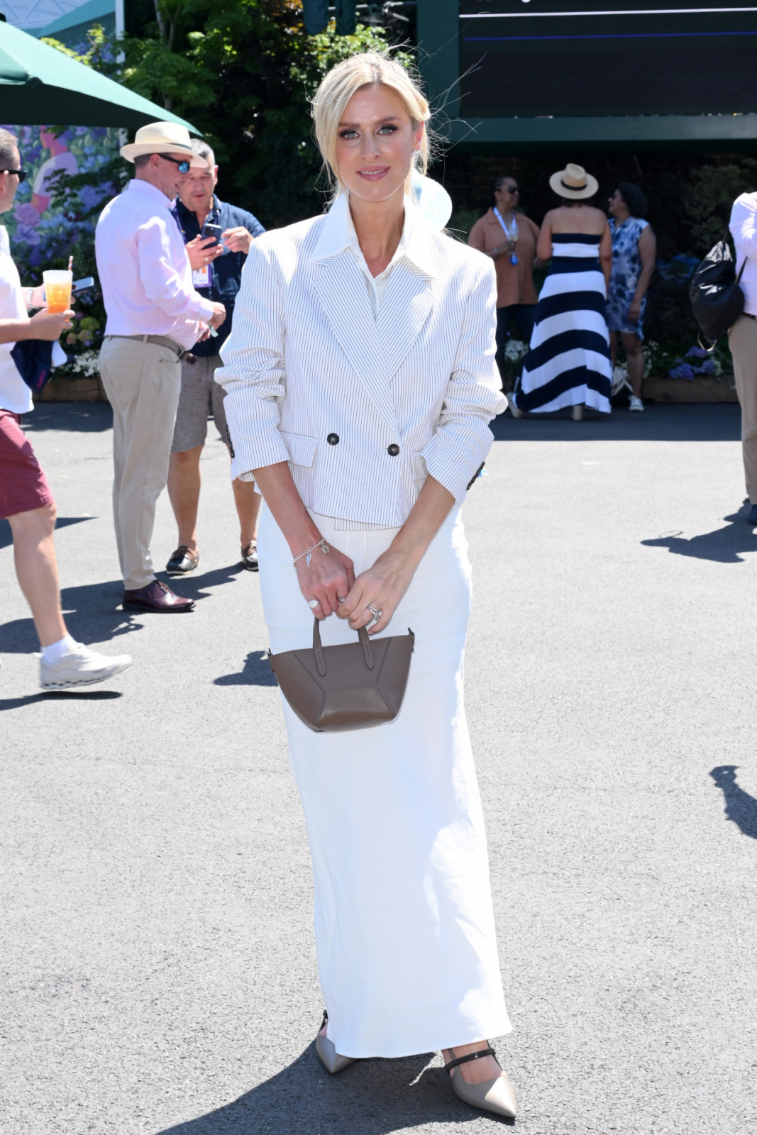 LONDON, ENGLAND - JULY 12: Nicky Hilton Rothschild attends day thirteen of the Wimbledon Tennis Championships at the All England Lawn Tennis and Croquet Club at All England Lawn Tennis and Croquet Club on July 12, 2025 in London, England. (Photo by Karwai Tang/WireImage)