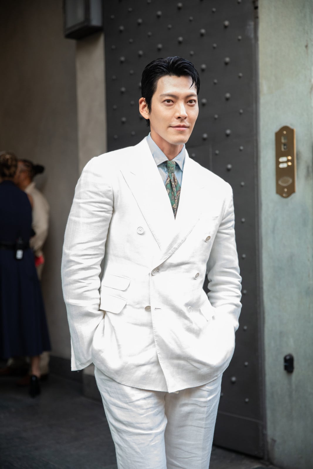 Kim Woo-bin at the Ralph Lauren show in Milan, Italy (Photo: Benedetta Bressani/Getty Images)