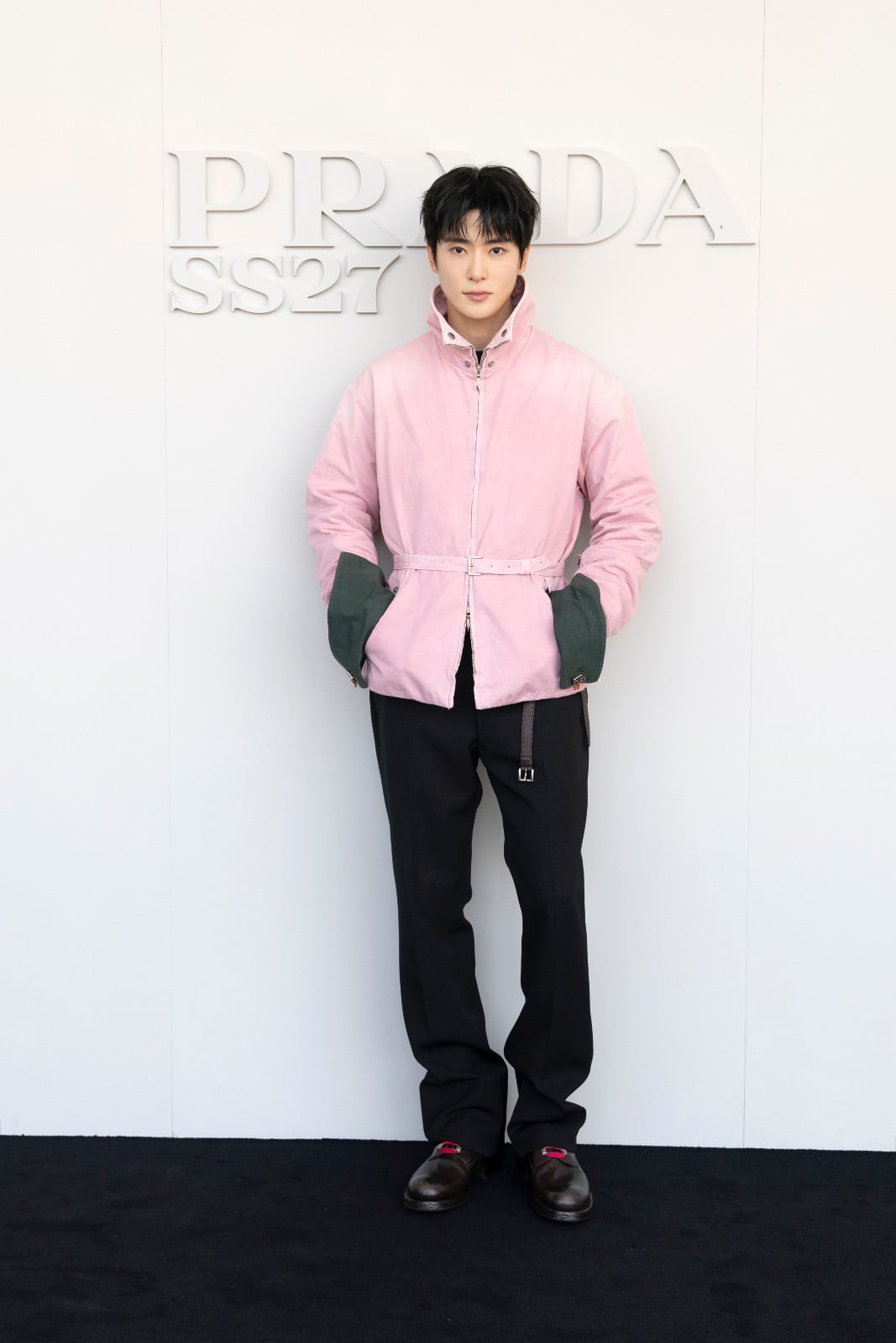 Jaehyun attends the Prada Spring/Summer 2027 Menswear Fashion Show at Fondazione Prada (Photo: Vittorio Zunino Celotto/Getty Images for Prada)