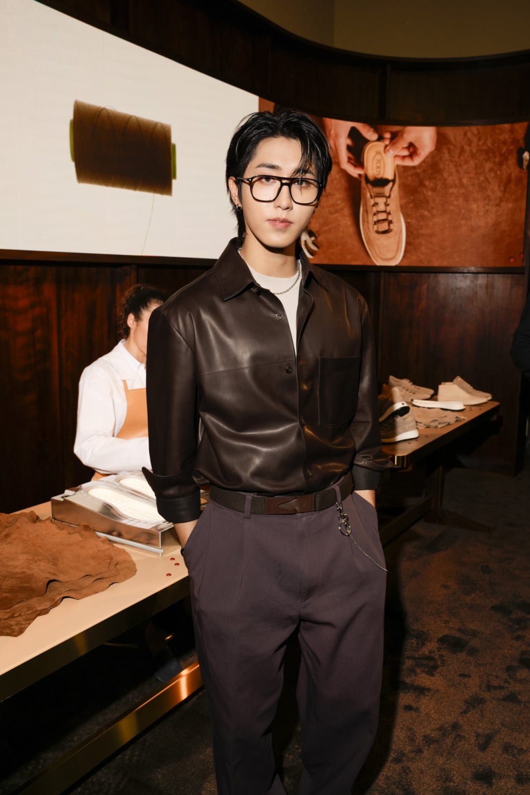 Han of Stray Kids attends the Tod's presentation in Milan (Photo: Hara Kaur/Dave Benett/Getty Images)
