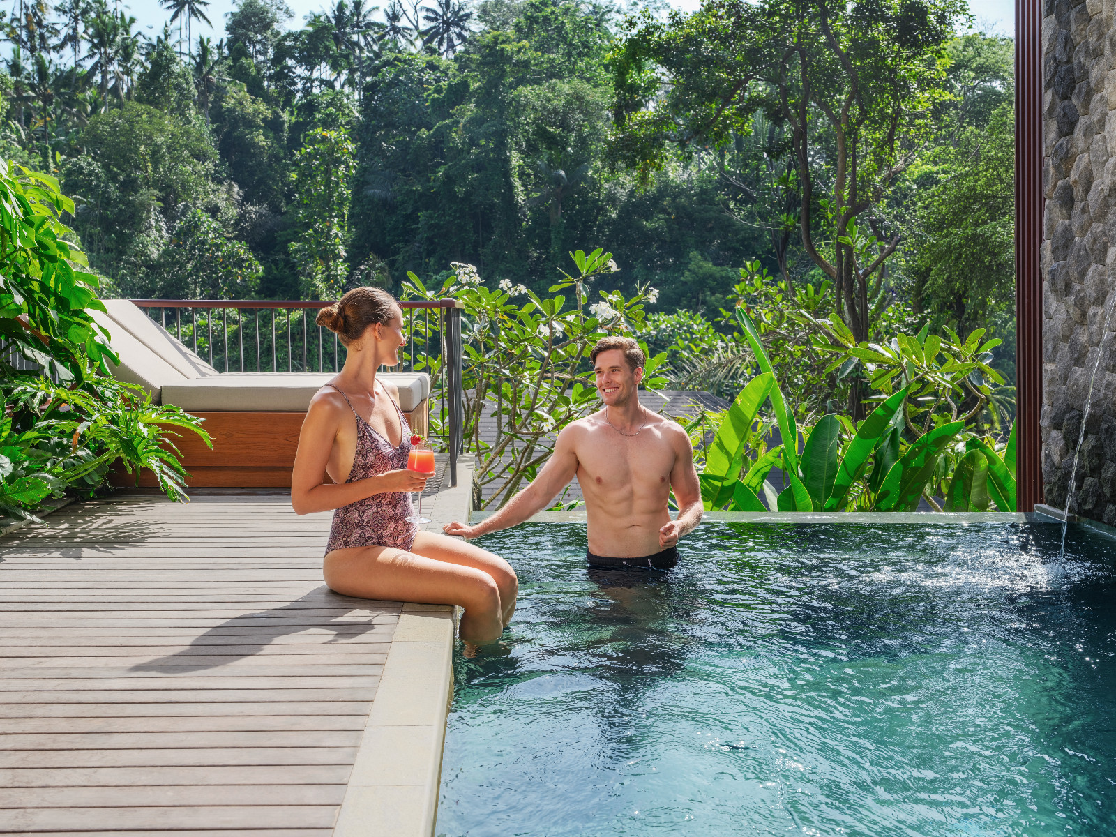 The Jungle View Duplex Pool Villa offers privacy and is designed for couples
