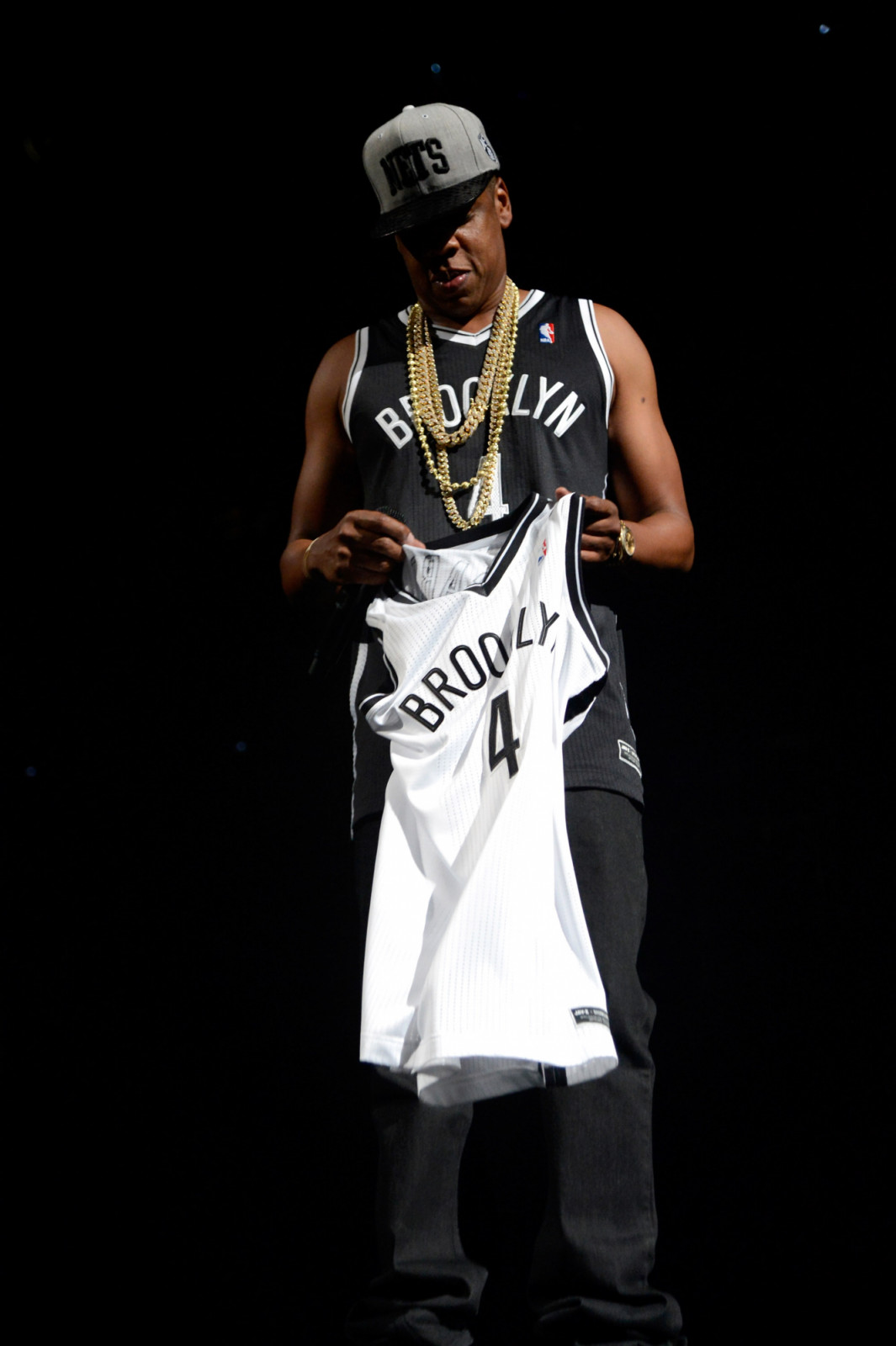 NEW YORK, NY - SEPTEMBER 28: Jay-Z performs at Barclays Center of Brooklyn on September 28, 2012 in New York City. (Photo by Kevin Mazur/WireImage)