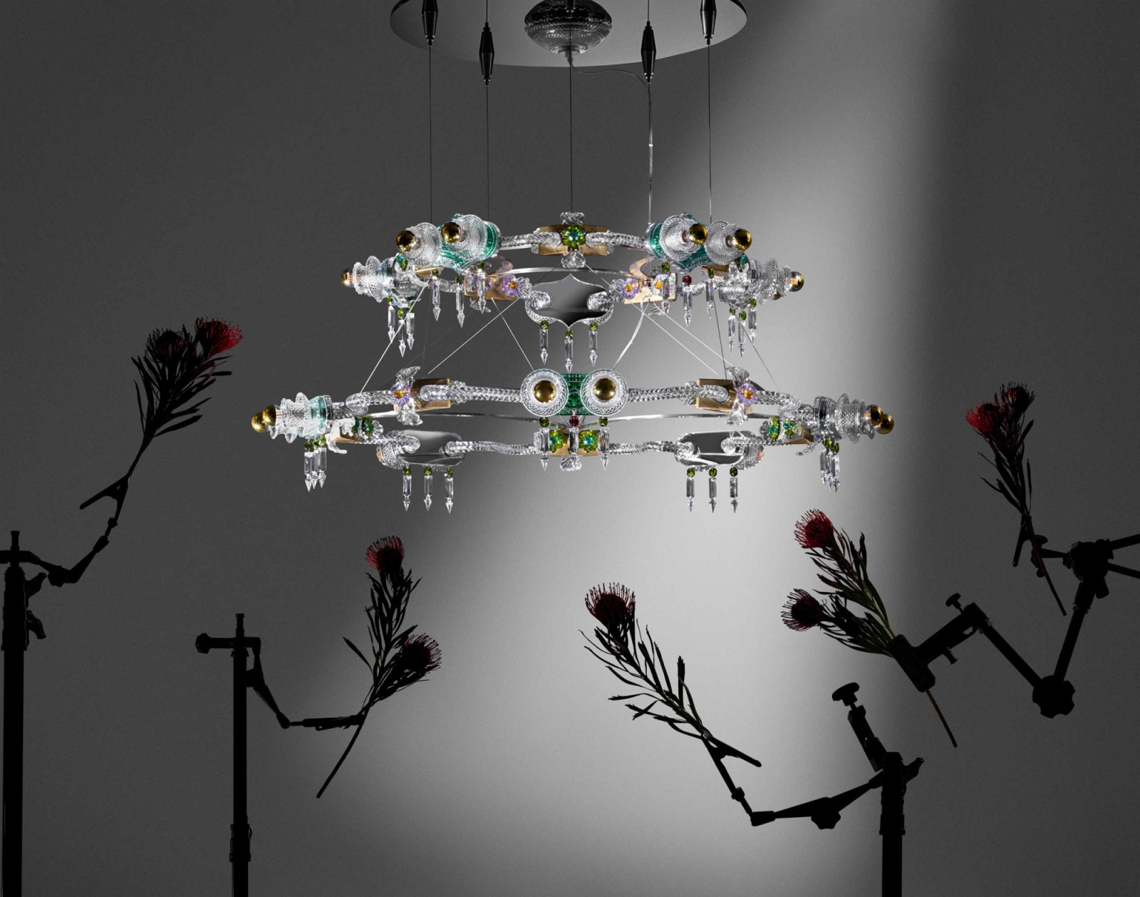 Baccarat Mille Fleurs chandelier by Bethan Laura Wood