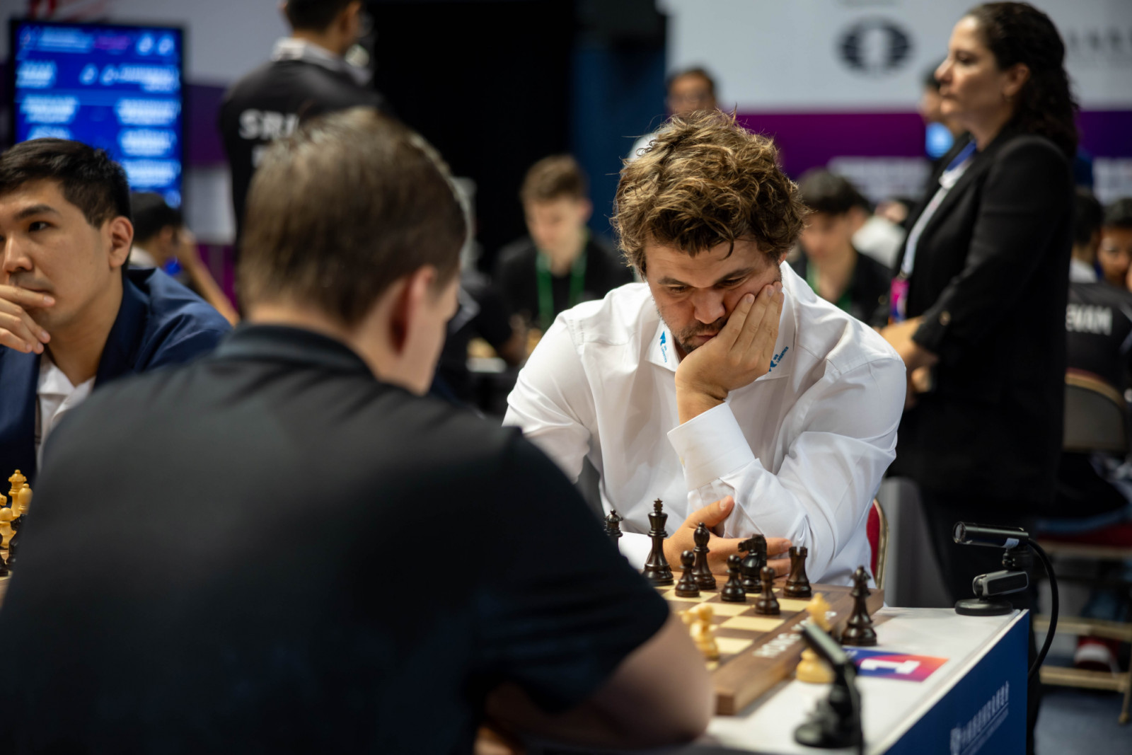Magnus Carlsen at FIDE's 2026 World Rapid and Blitz Team Championships in Hong Kong. (Photo: FIDE Hong Kong)