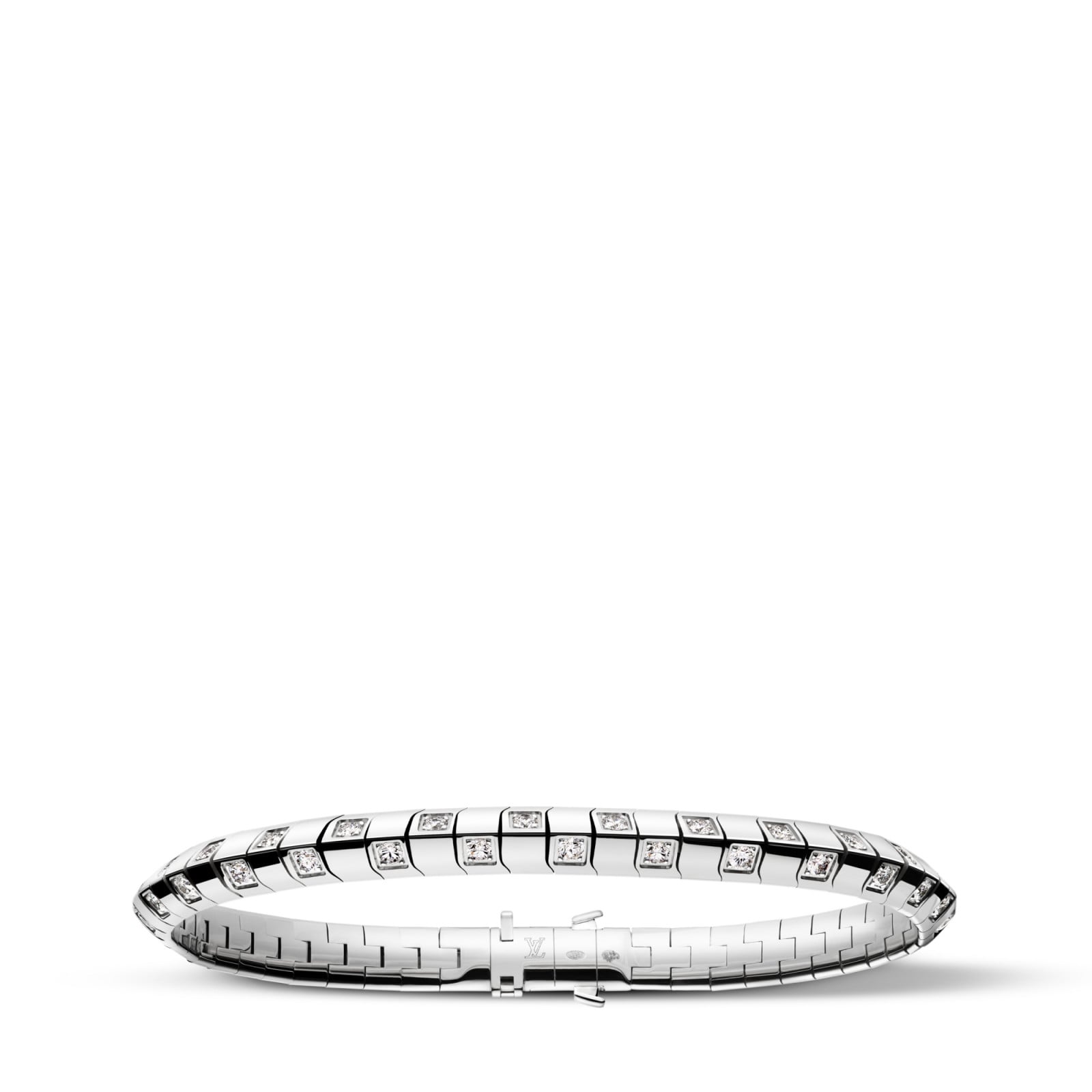 Le Damier de Louis Vuitton Bracelet in white gold and diamonds (Photo: courtesy of Louis Vuitton Jewelry)